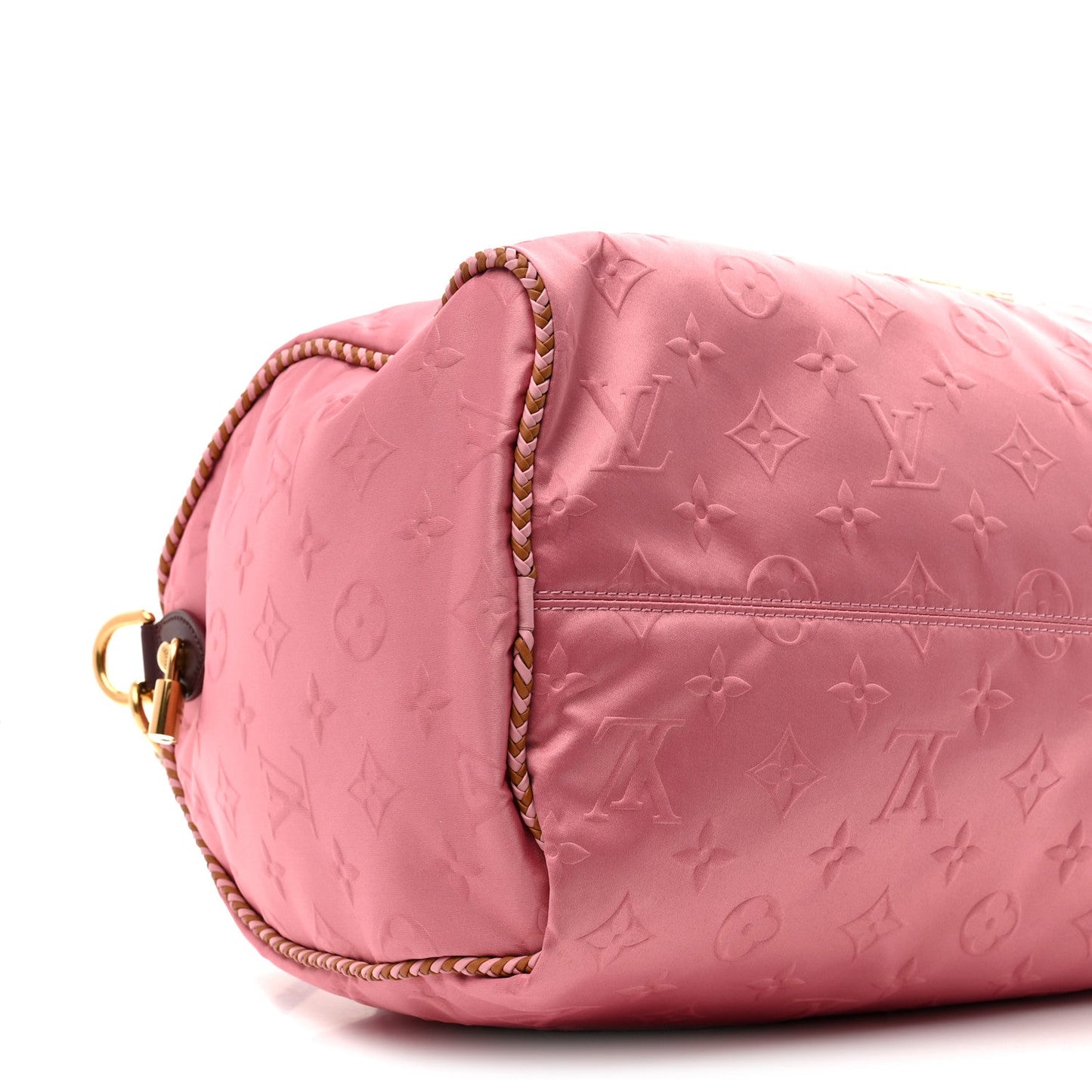 Satin Monogram Paris Tokyo Embroidered Speedy P9 Bandouliere 40 Dark Pink