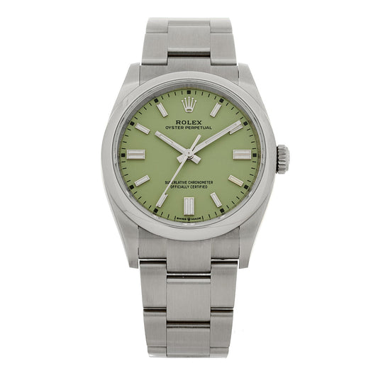 Stainless Steel 36mm Oyster Perpetual Watch Pistachio 126000
