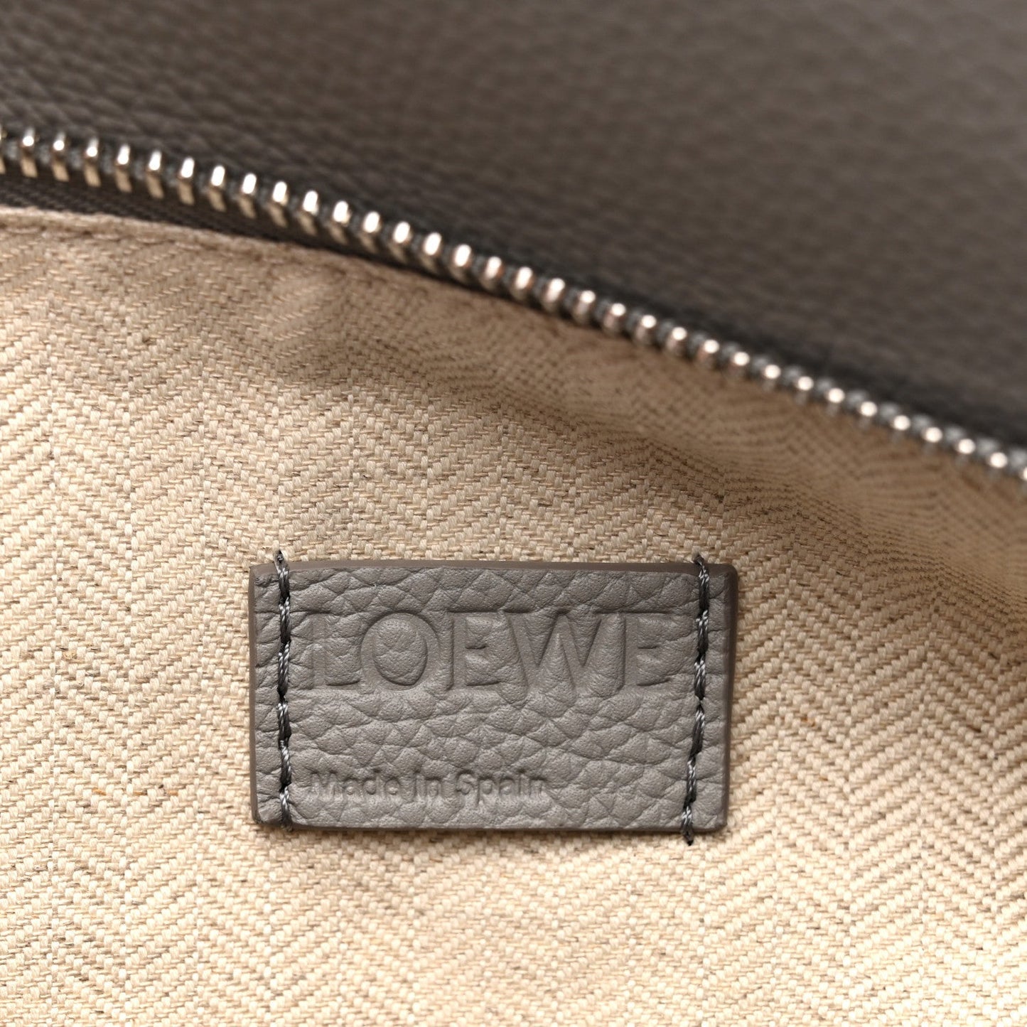 Soft Grained Calfskin Small Puzzle Edge Bag Pearl Grey