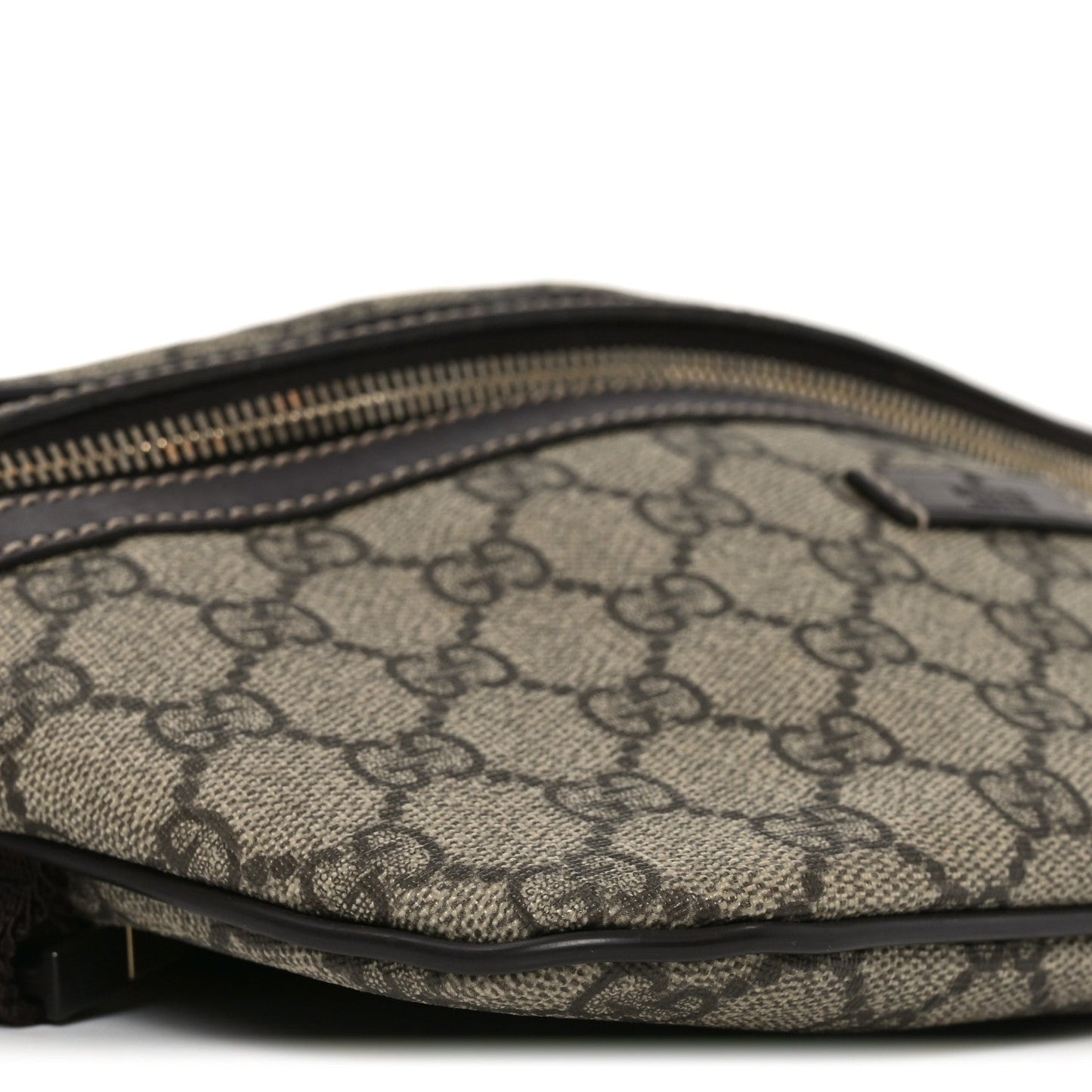 GG Supreme Monogram Belt Bag Dark Brown