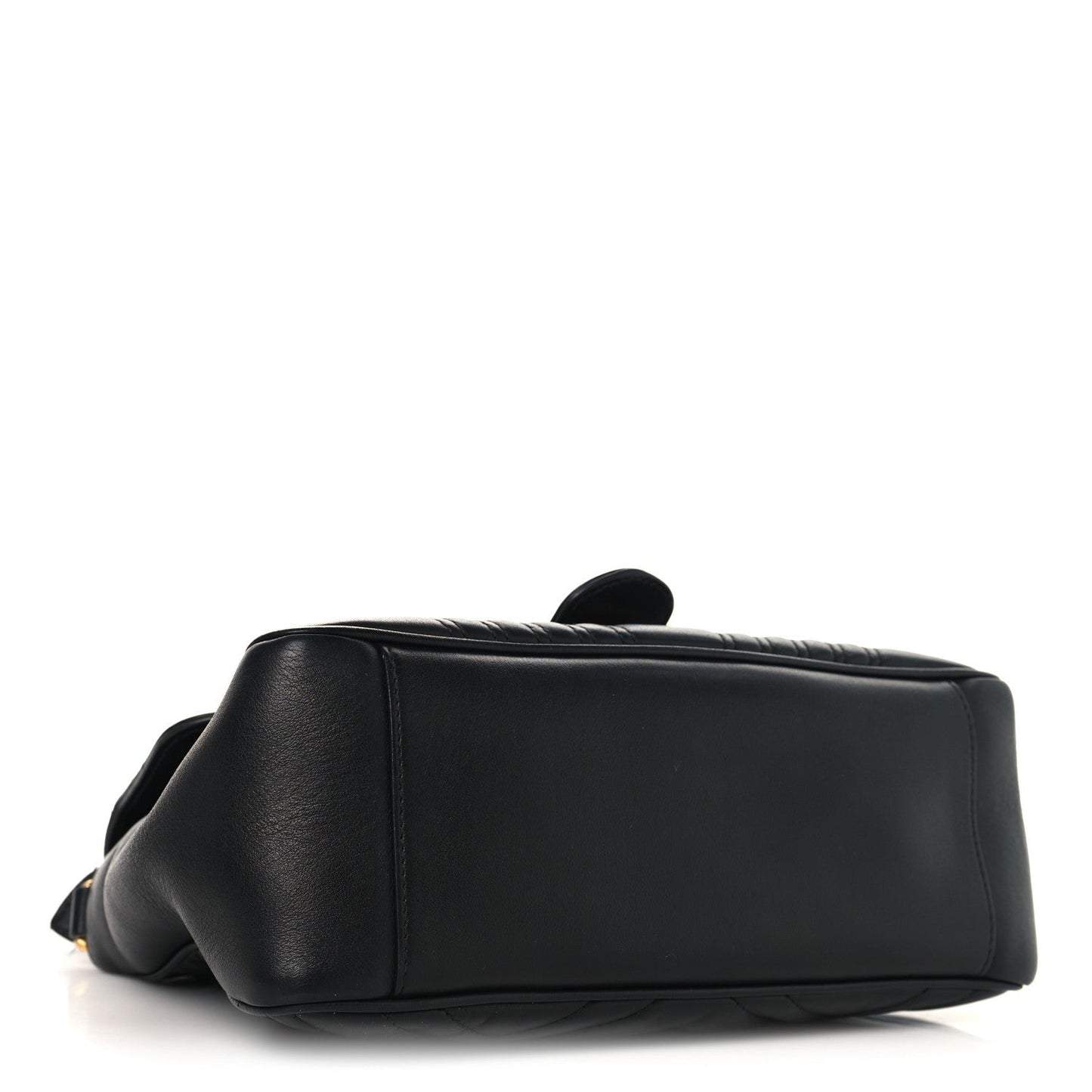 Calfskin Matelasse Small GG Marmont Top Handle Shoulder Bag Black