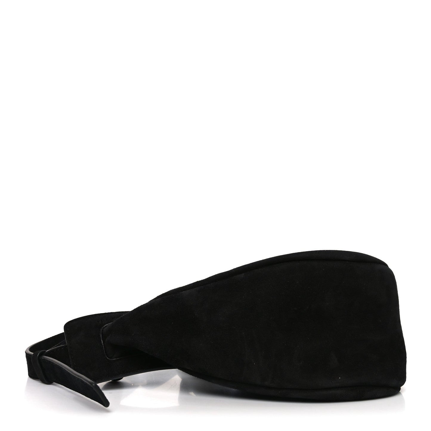 Suede Small Slouchy Banana Bag Black