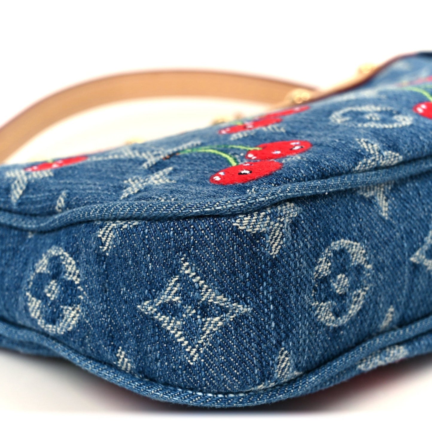 LV X TM Monogram Denim Cerises Pochette Accessories Blue