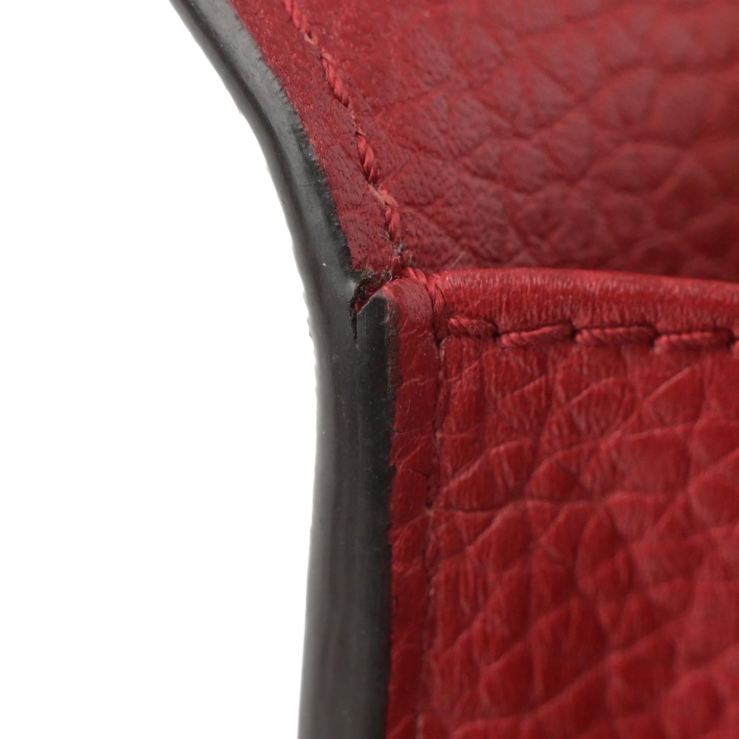 Calfskin GG Marmont Chain Wallet Vulcanic Red