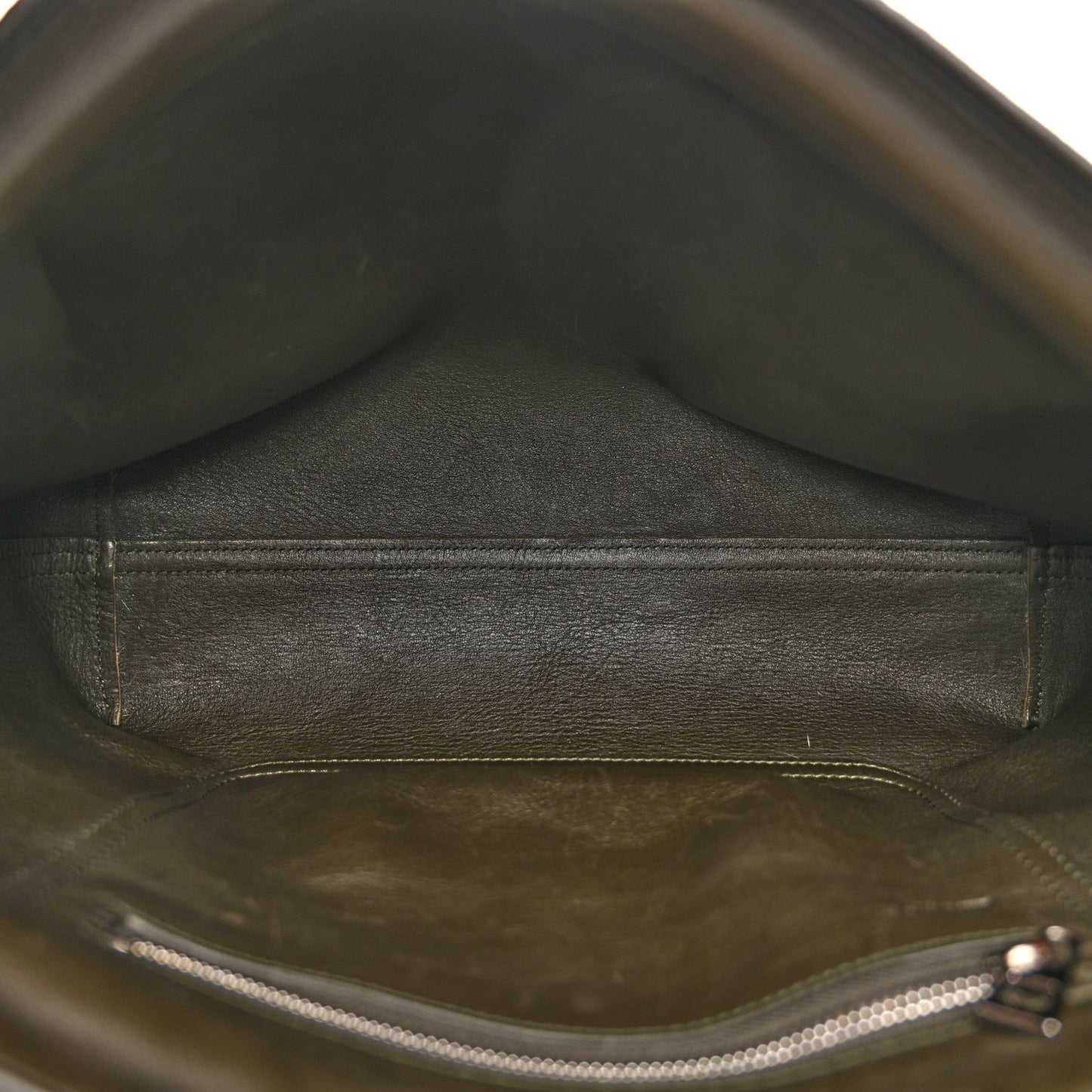 Suede Flamenco Satchel Bottle Green