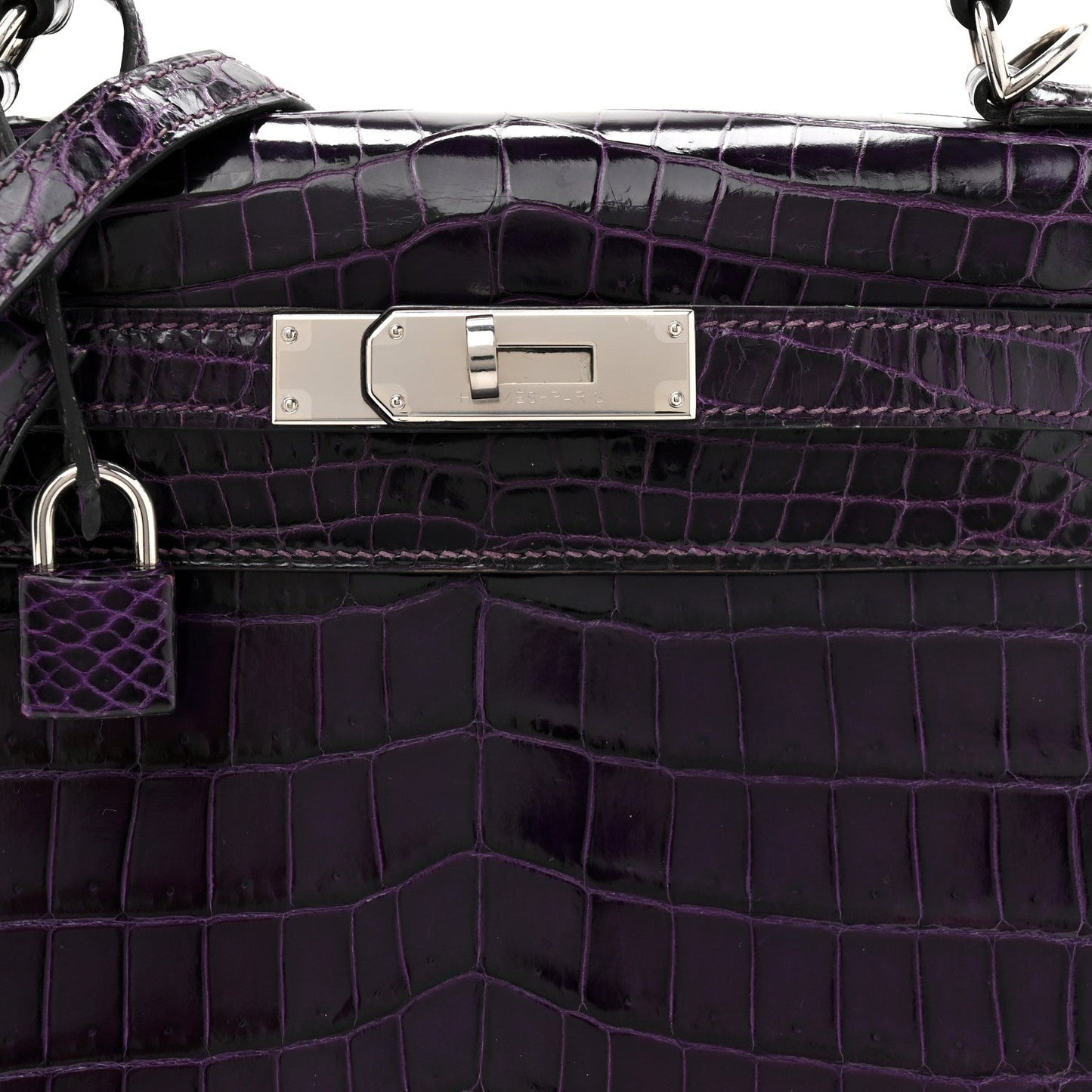 Shiny Niloticus Crocodile Kelly Sellier 28 Amethyst