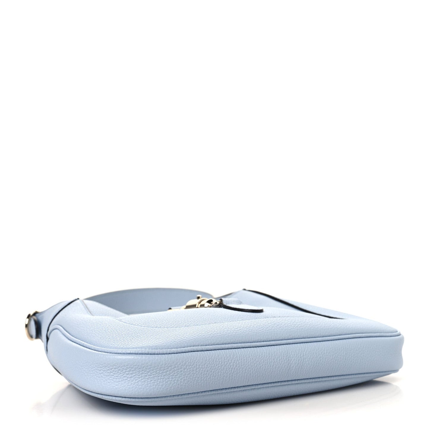 Grained Calfskin Web Medium Jackie 1961 Hobo Light Blue