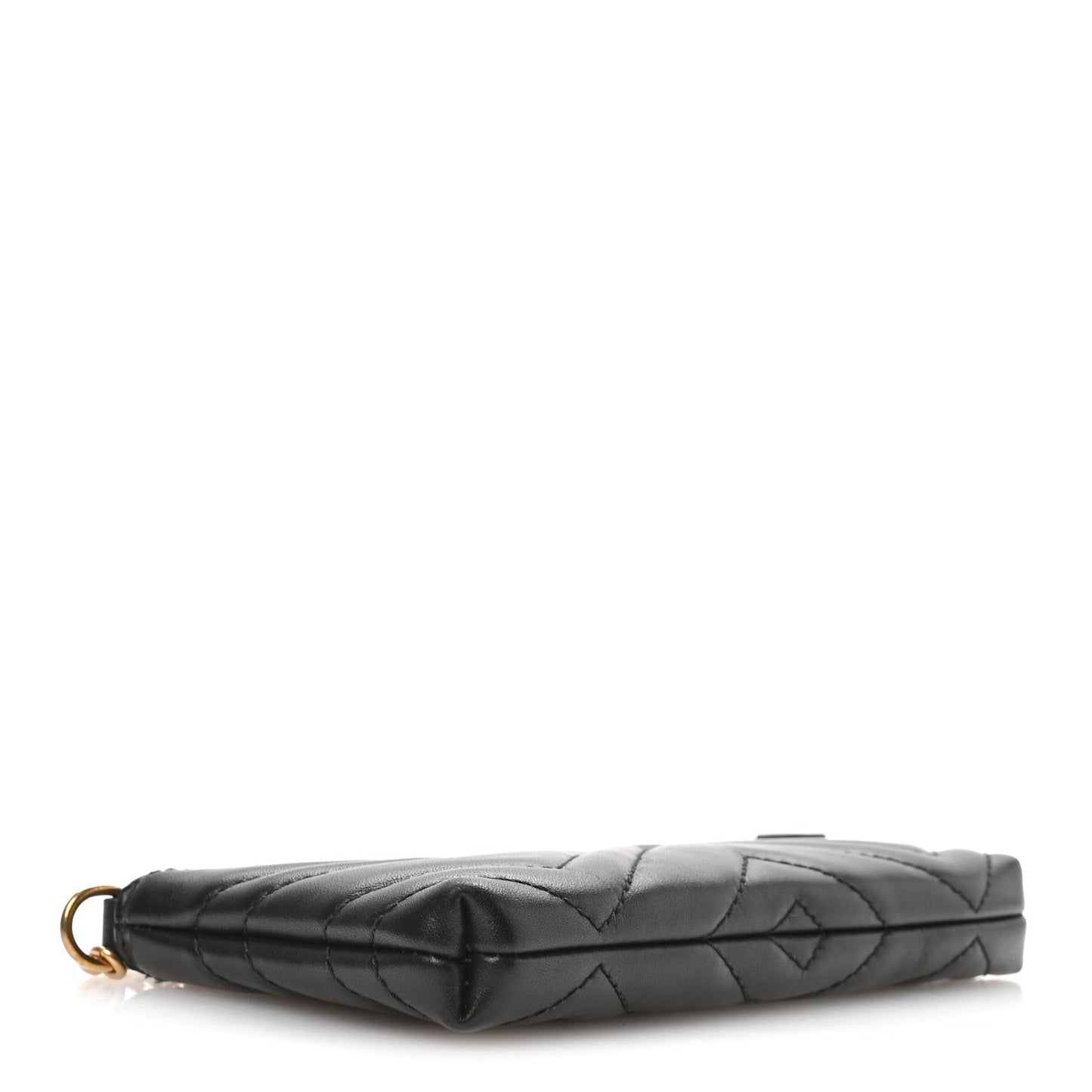 Calfskin Matelasse Mini GG Marmont Chain Bag Black