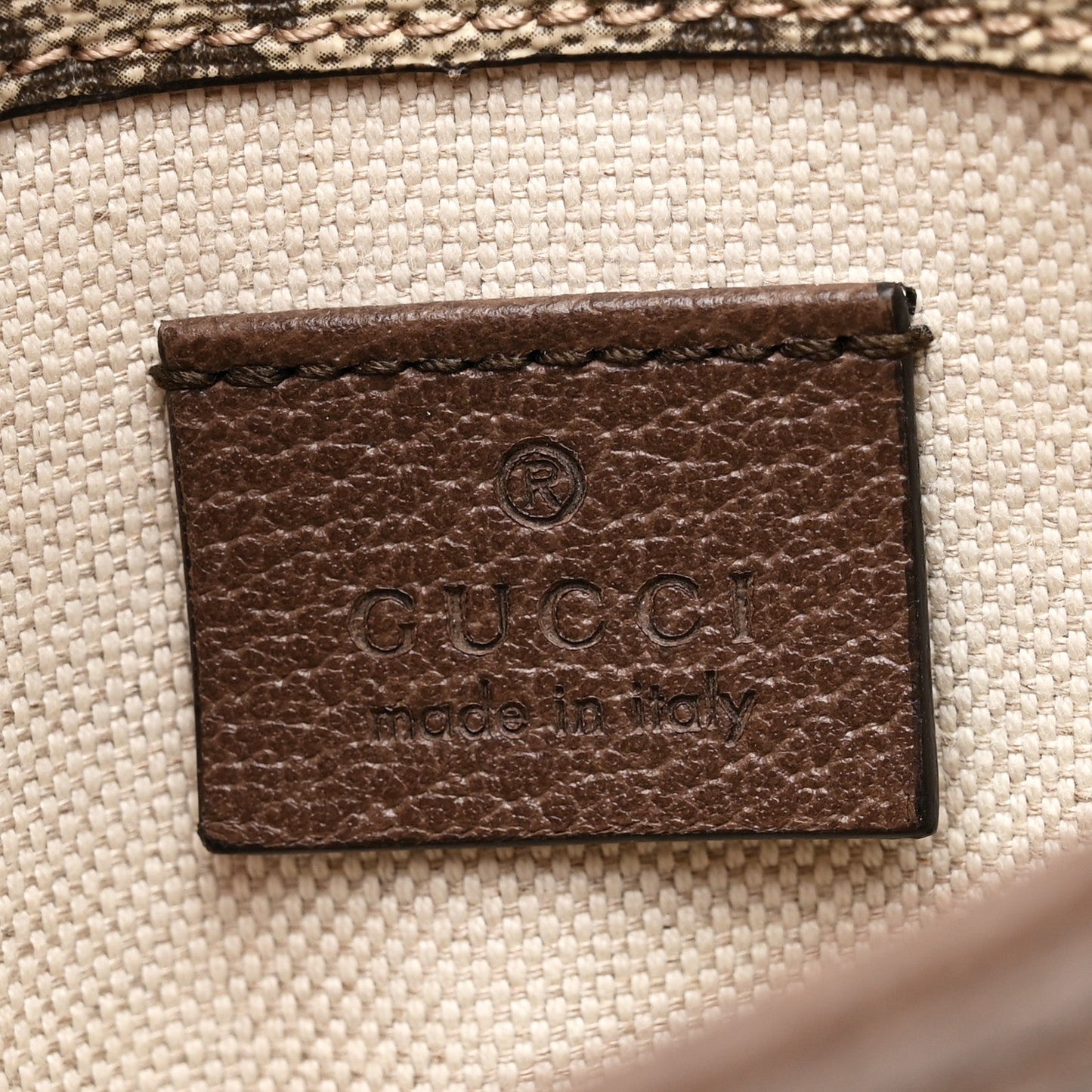 GG Supreme Monogram Neo Vintage Web Belt Bag Brown