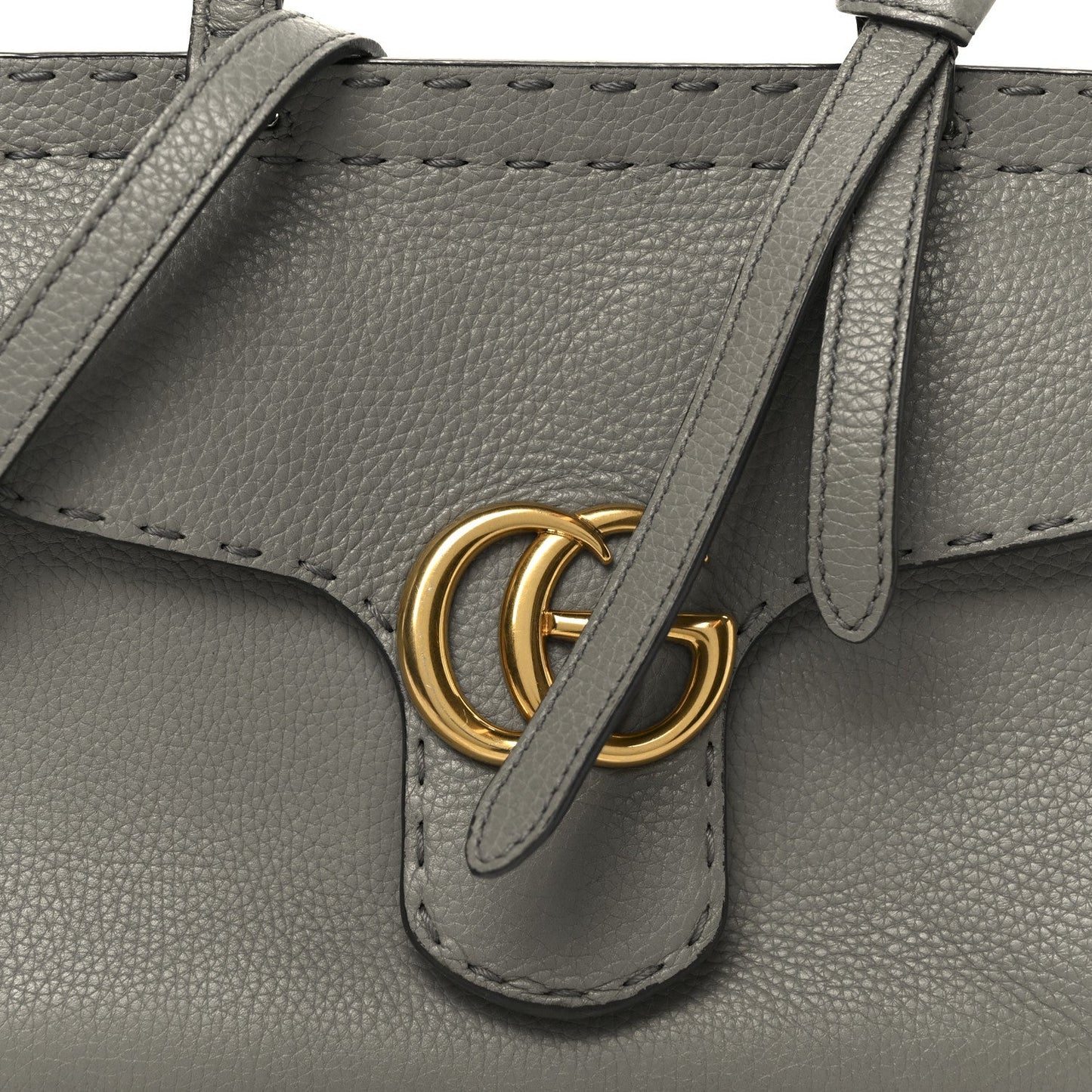 Cellarius Calfskin Mini GG Marmont Top Handle Bag Deep Grey