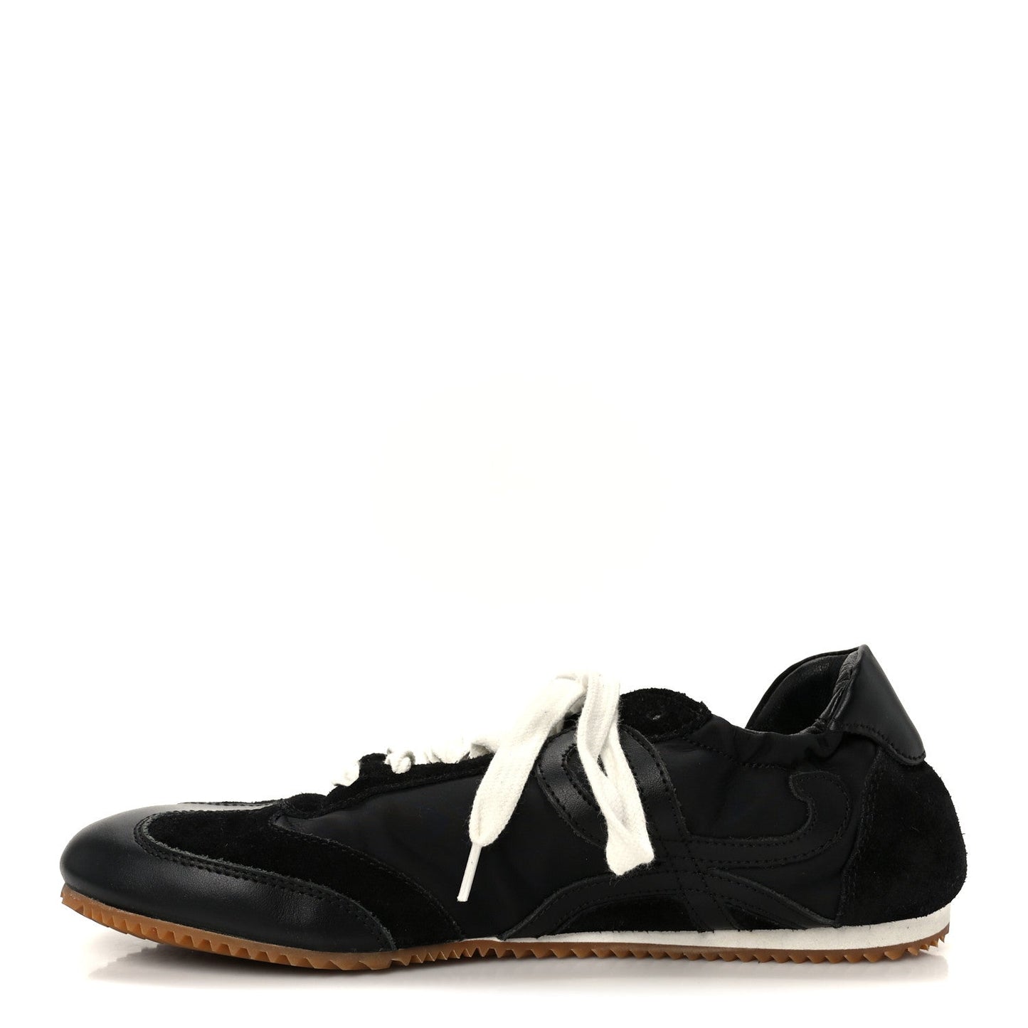 Nylon Suede Ballet Runner Sneakers 39 Black