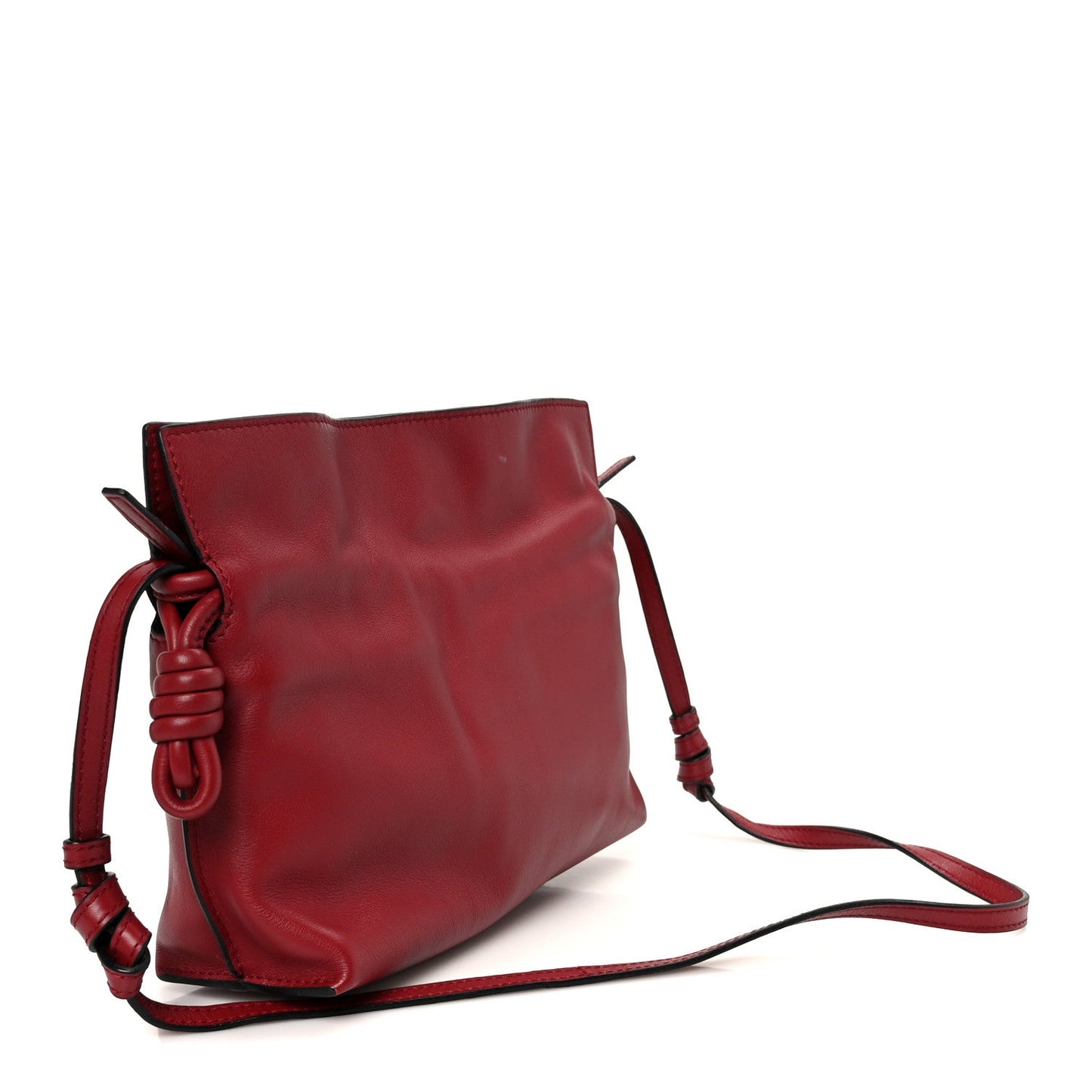 Calfskin Mini Flamenco Knot Bag Red