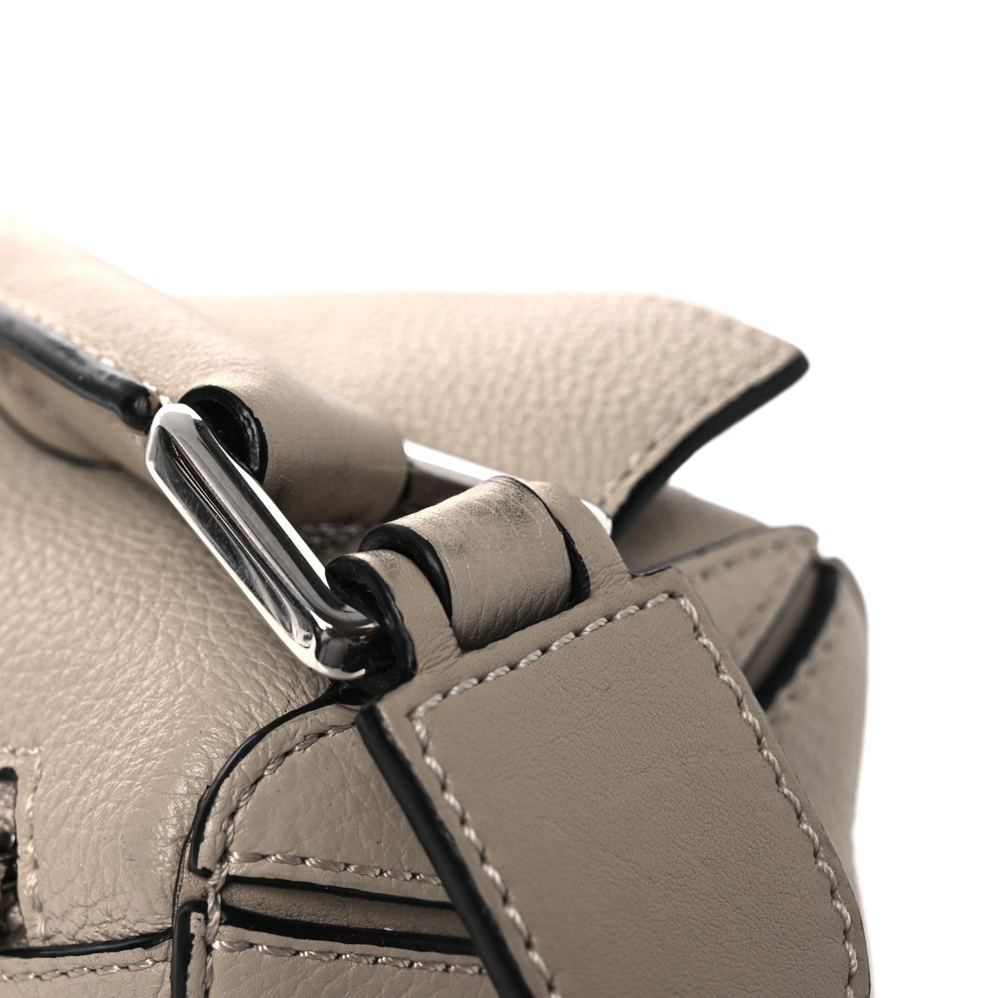 Grained Calfskin Small Puzzle Bag Sand