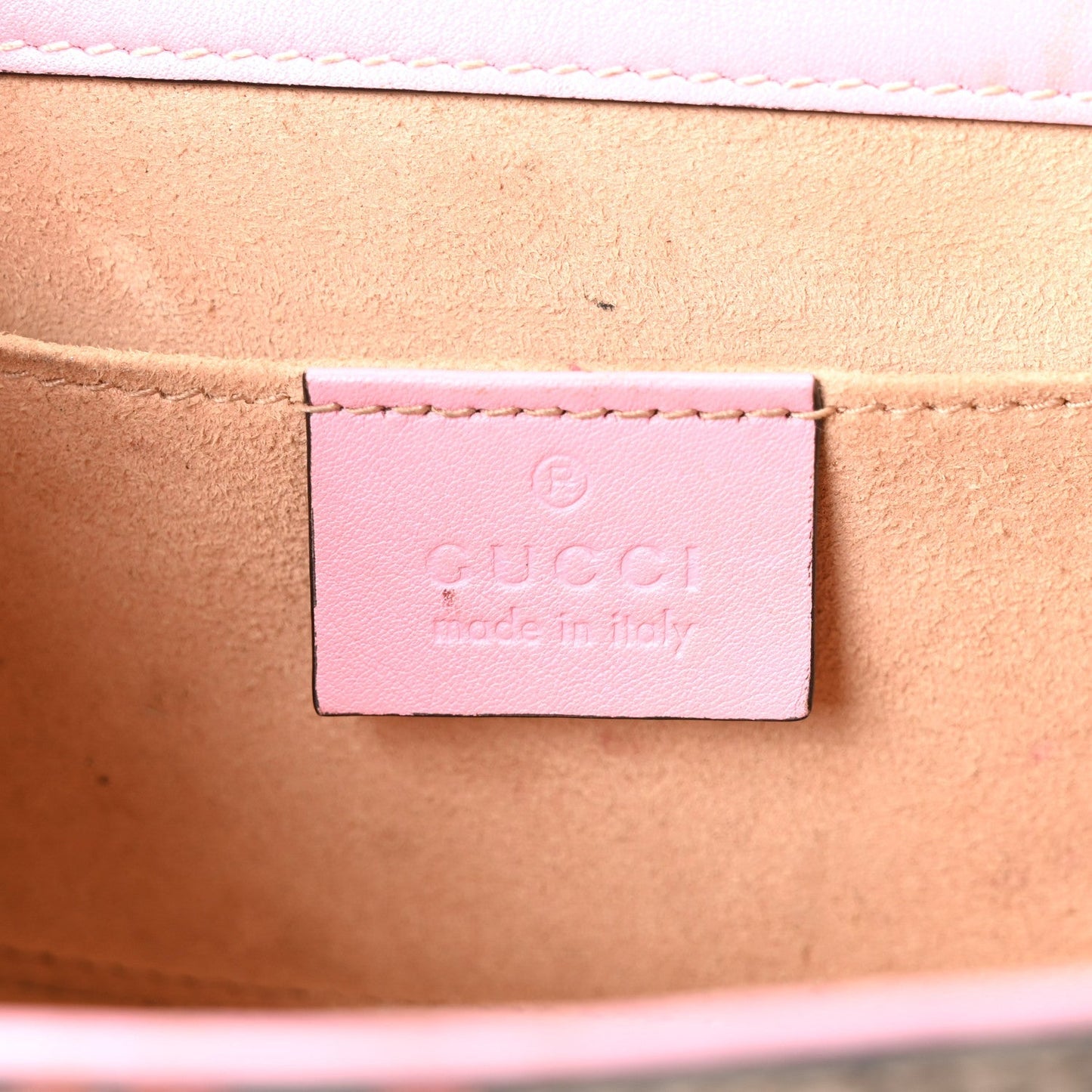 GG Supreme Monogram Strawberry Small Padlock Shoulder Bag