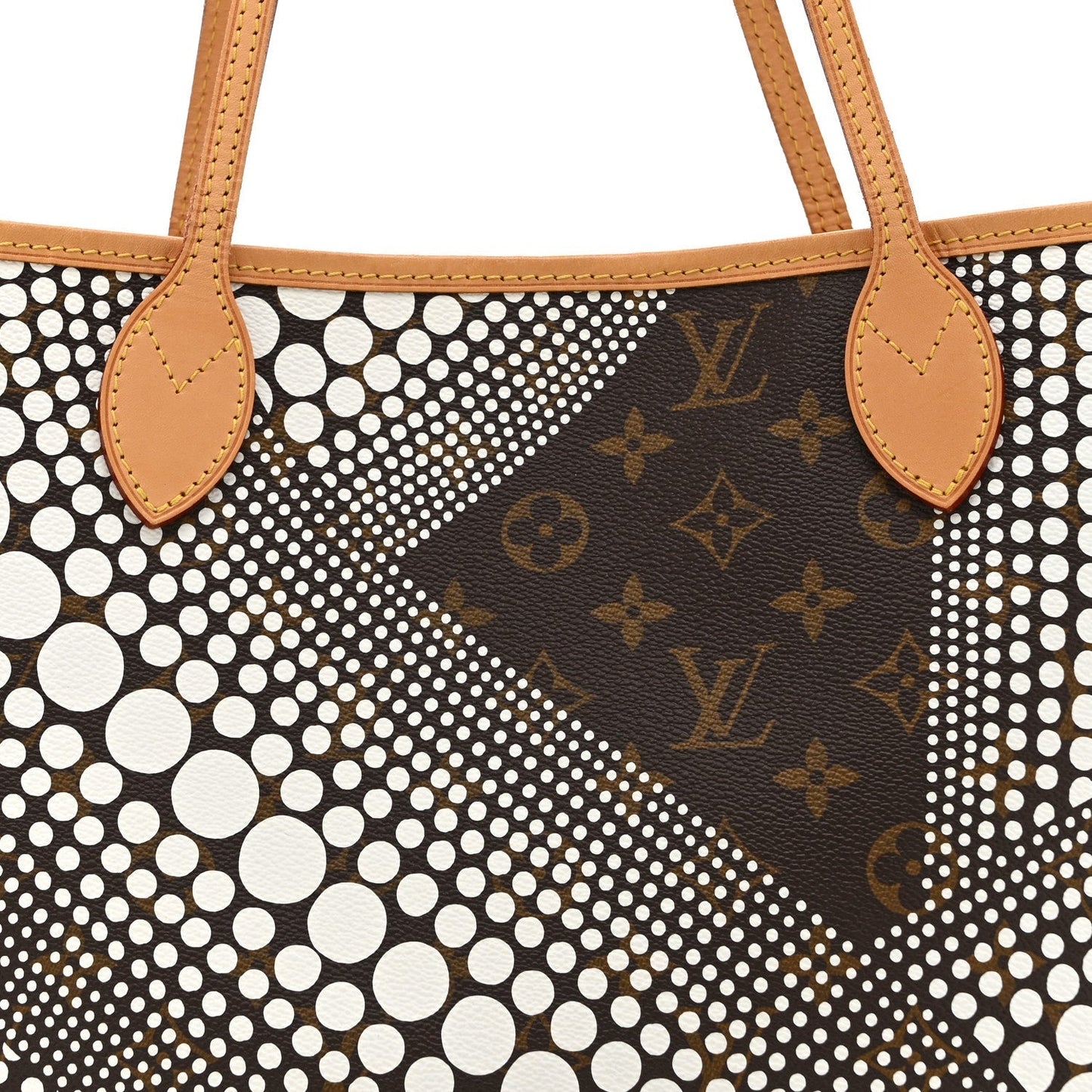 Monogram Kusama Waves Neverfull MM White