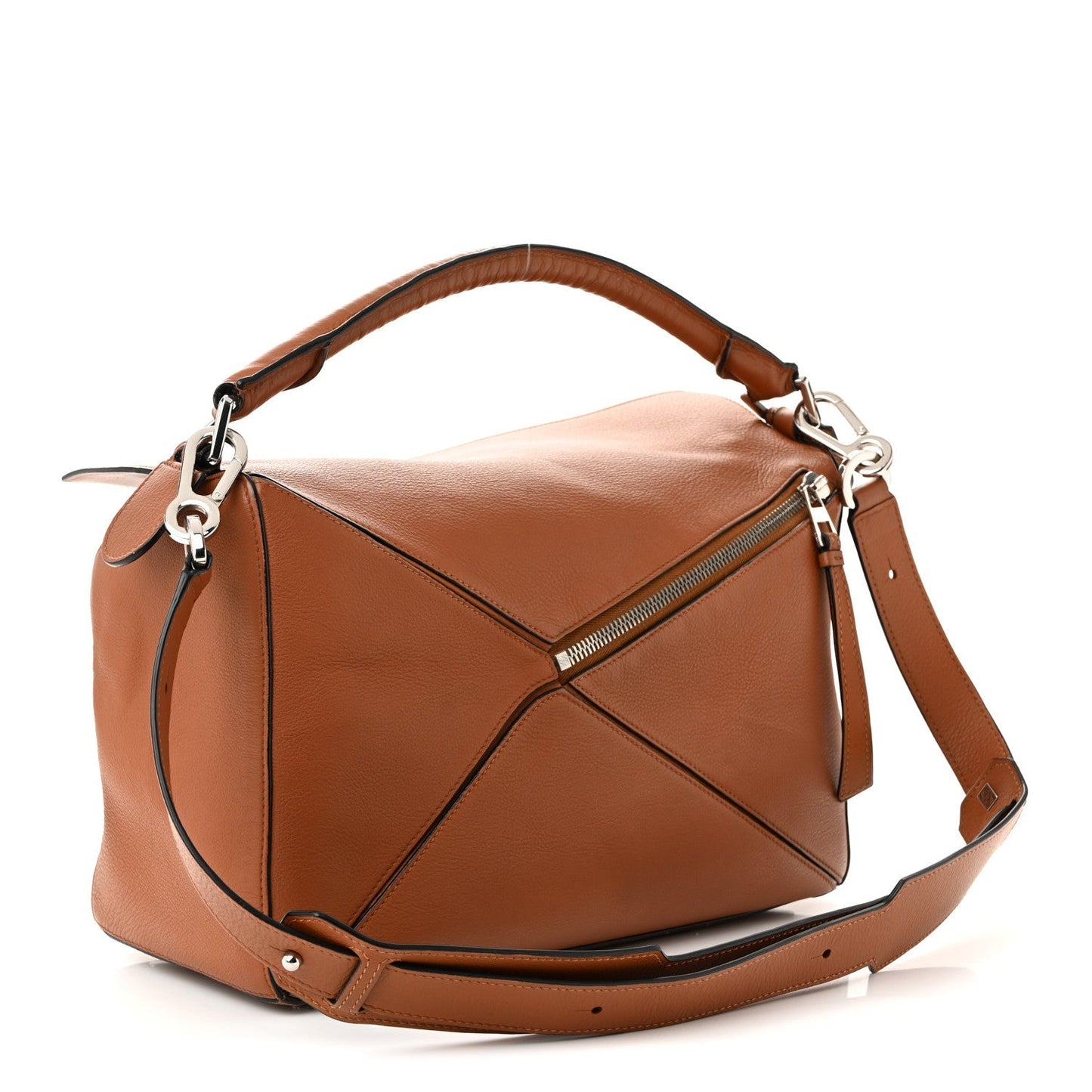 Calfskin Large Puzzle Bag Tan