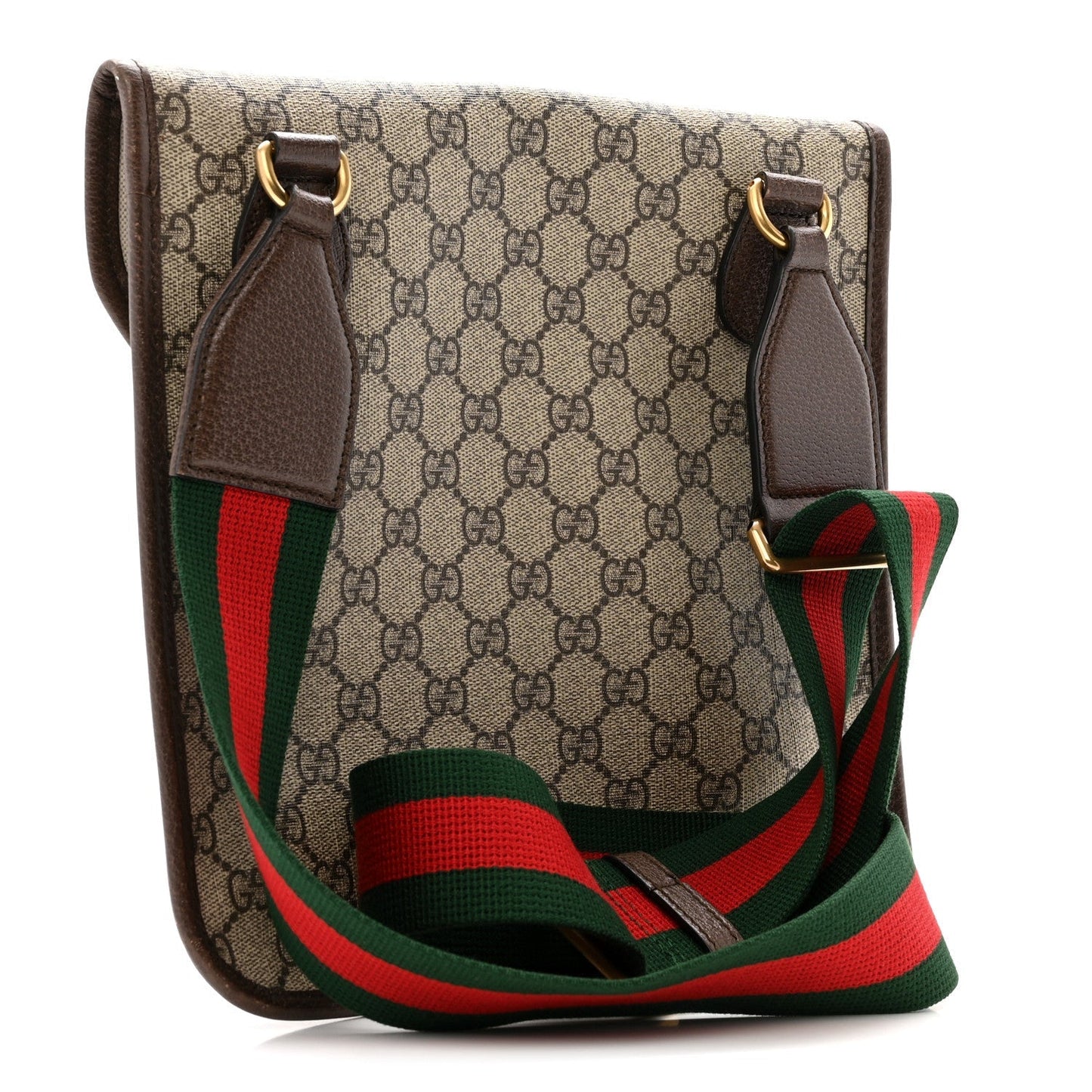 GG Supreme Monogram Web Medium Neo Vintage Flap Messenger Bag Beige New Acero