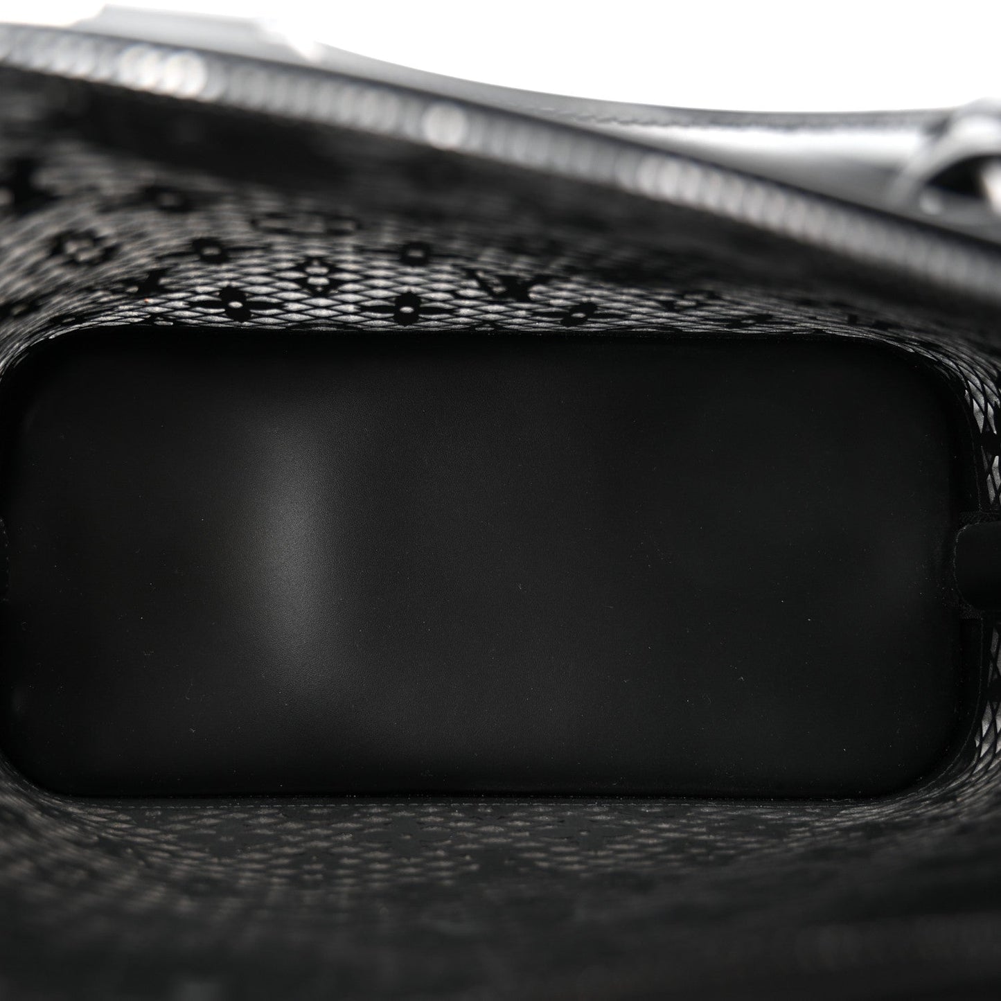 Patent Calfskin Laced Monogram Alma PM Black