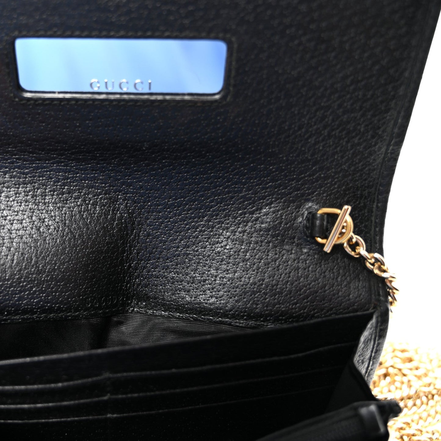 Dollar Calfskin Web Ophidia Wallet On Chain Black
