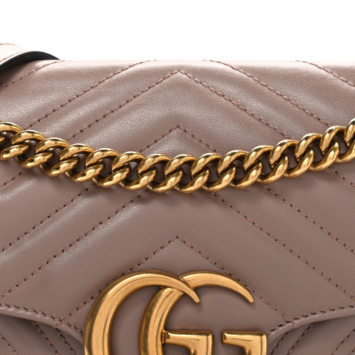 Calfskin Matelasse Small GG Marmont Shoulder Bag Porcelain Rose