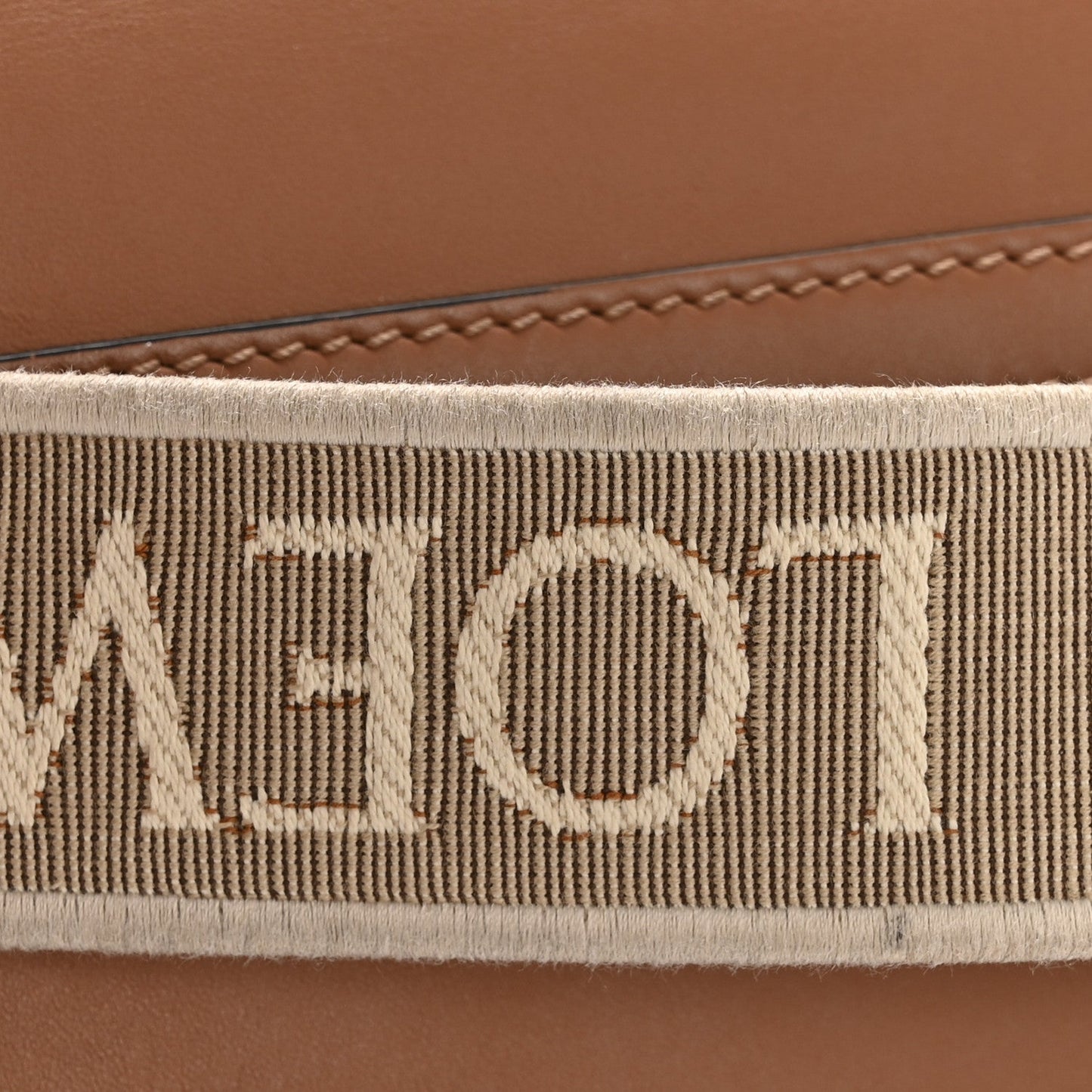 Calfskin Jacquard Mini Gate Dual Bag Tan