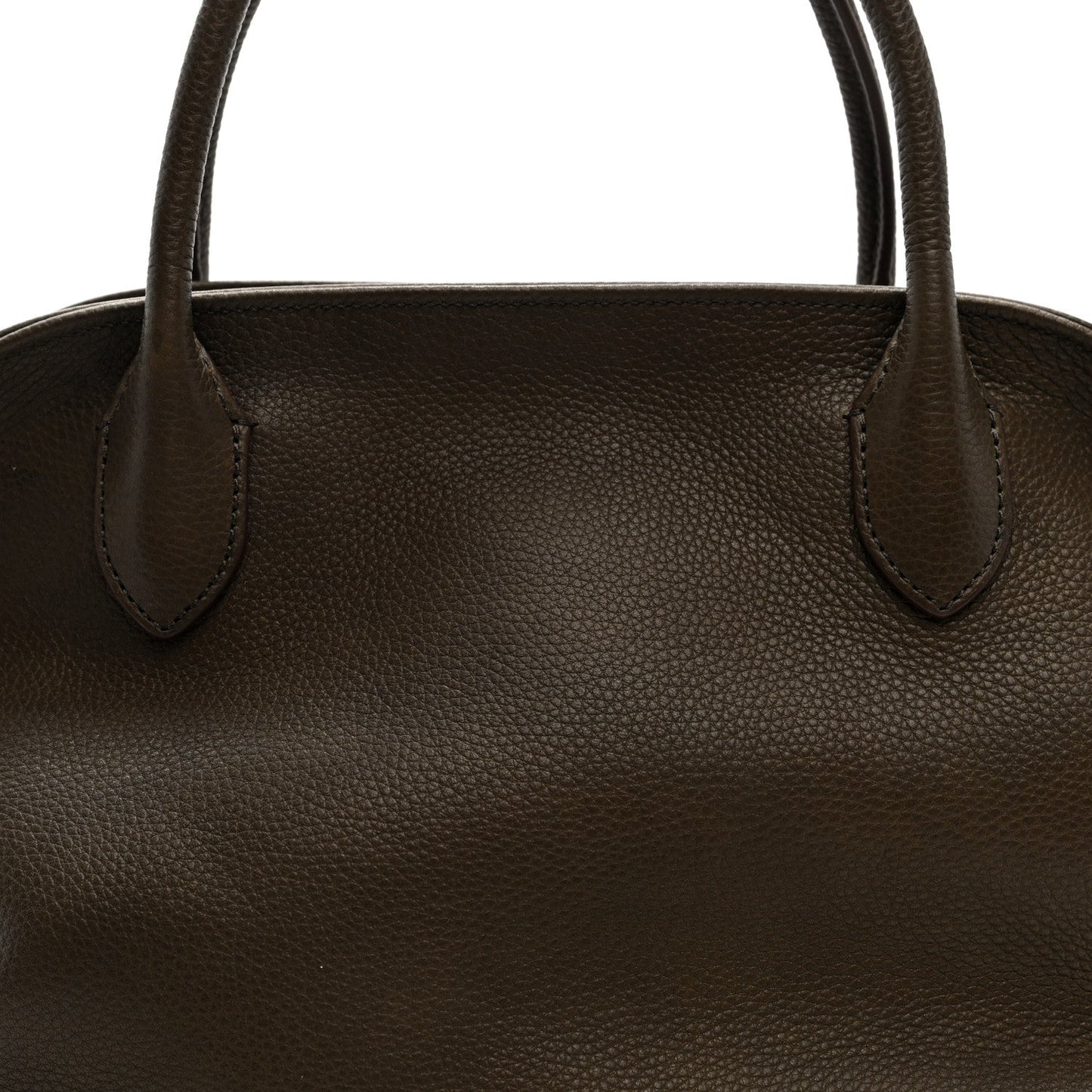 Grained Saddle Calfskin Agnes Bag Truffle