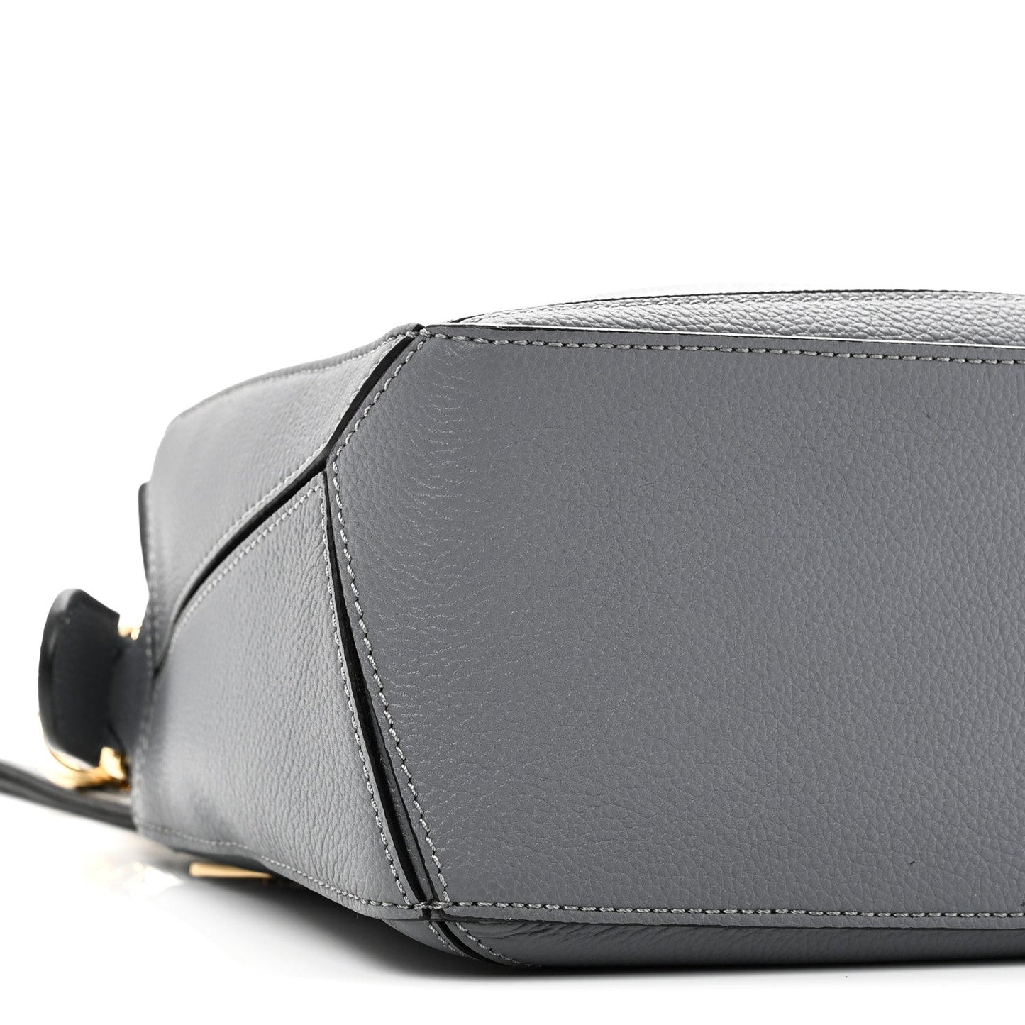 Soft Grained Calfskin Small Puzzle Bag Asphalt Grey
