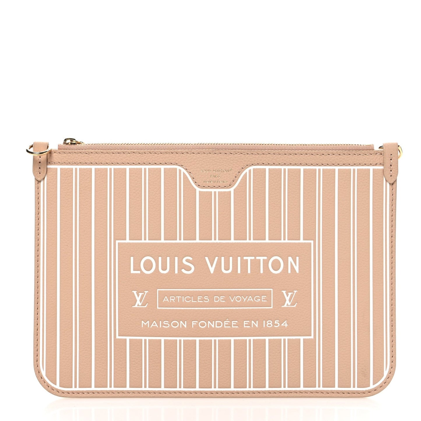 Calfskin Neverfull Inside Out MM Pochette Dune Hazelnut