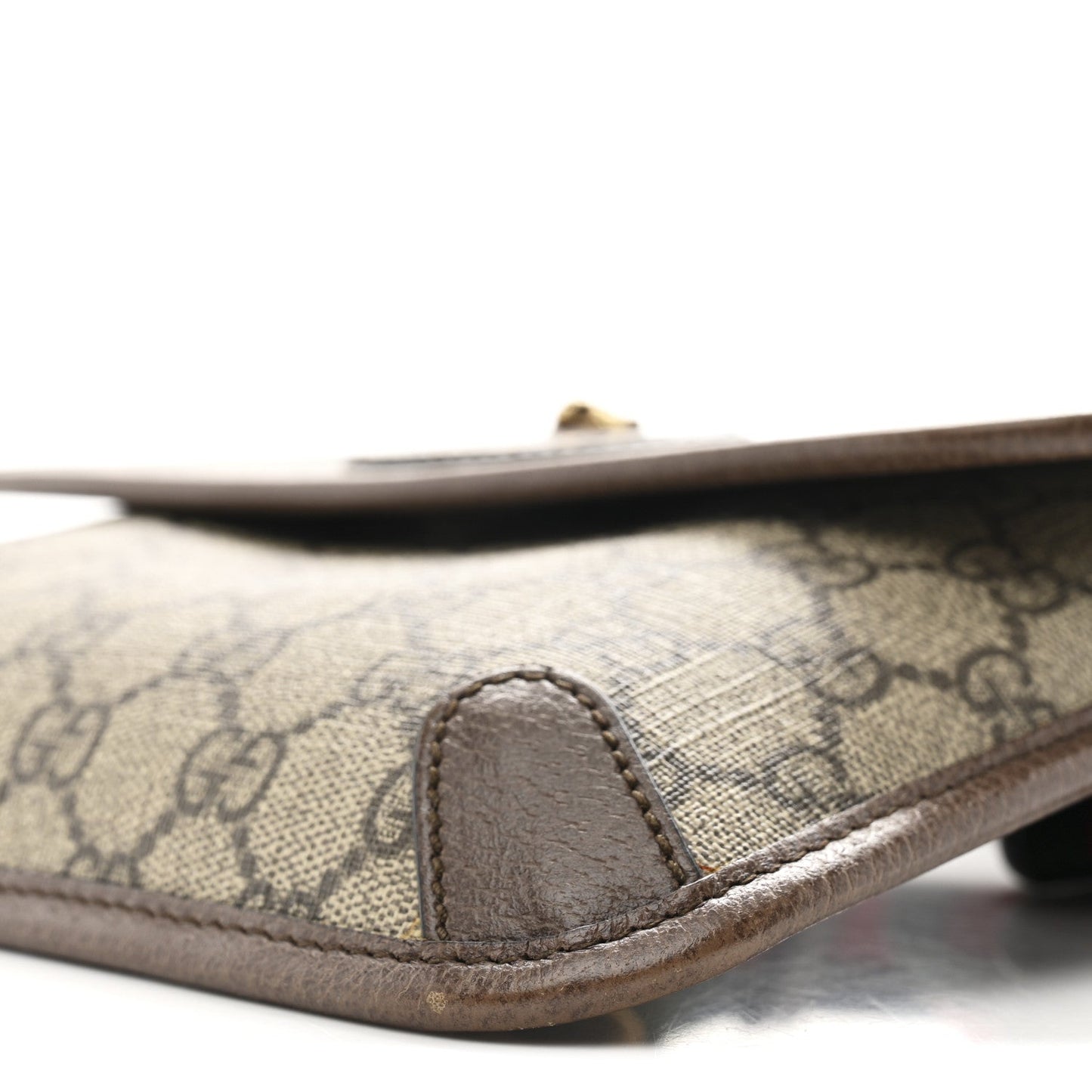 GG Supreme Monogram Neo Vintage Web Belt Bag Brown