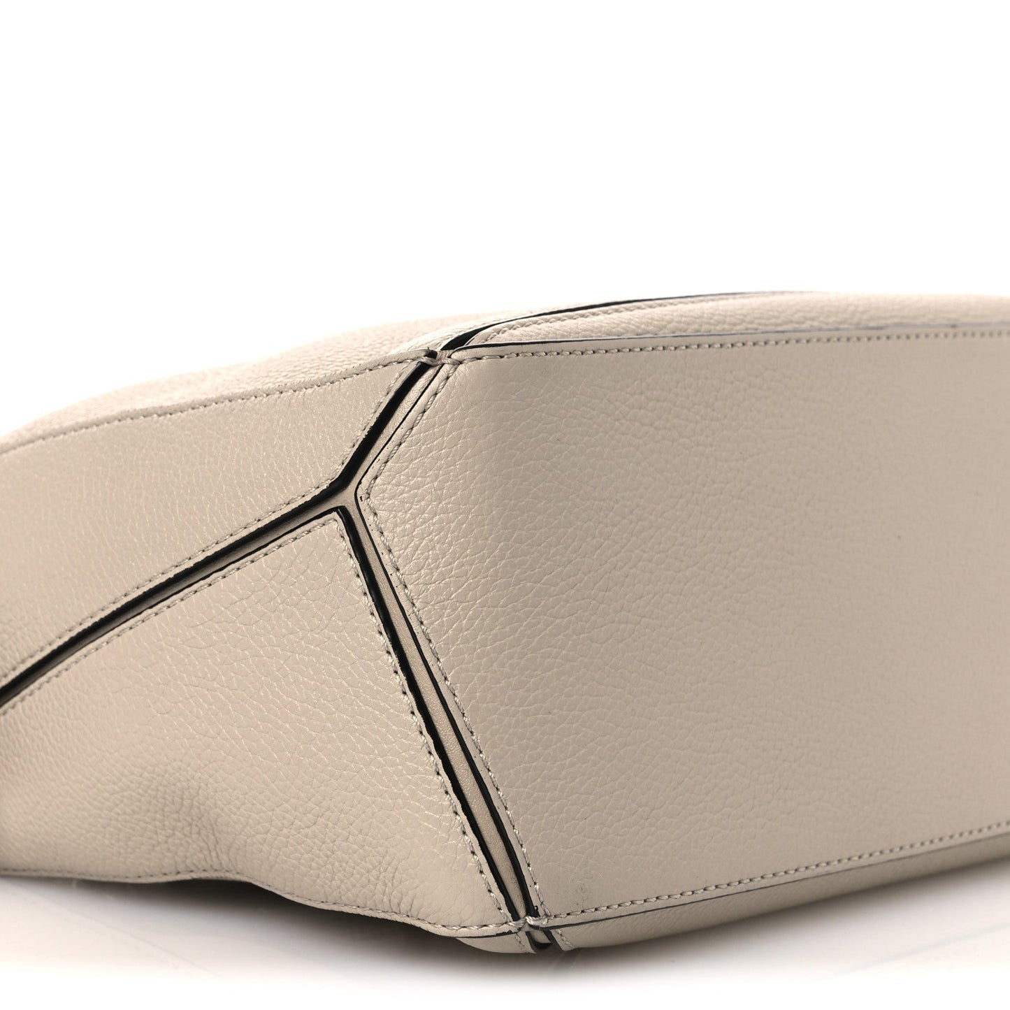 Grained Calfskin Small Puzzle Bag Sand