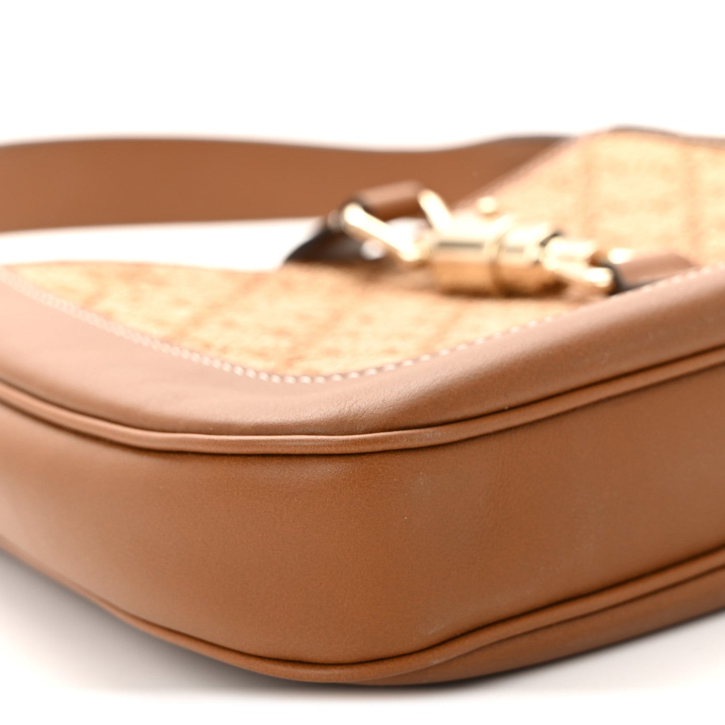 Raffia GG Supreme Monogram Calfskin Small Jackie 1961 Hobo Natural