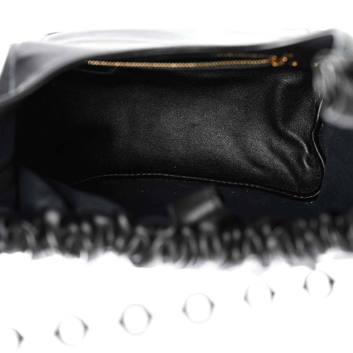 Mellow Nappa Small Monochrome Squeeze Bag Black