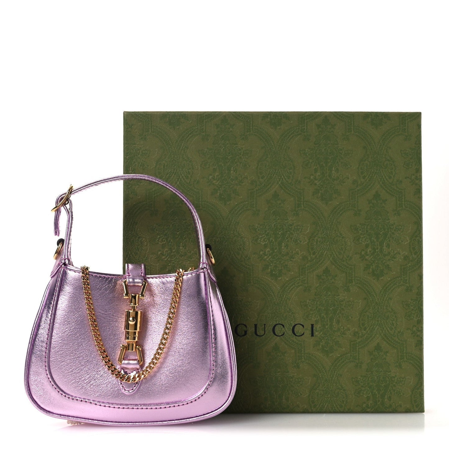 Laminated Nappa Nano Jackie 1961 Hobo Metallic Pink