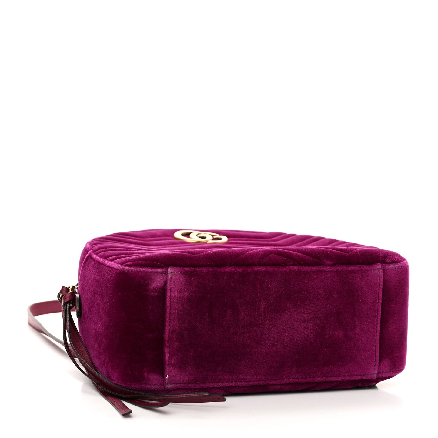 Velvet Matelasse GG Marmont Dome Backpack Fuchsia Violet Cyclamen