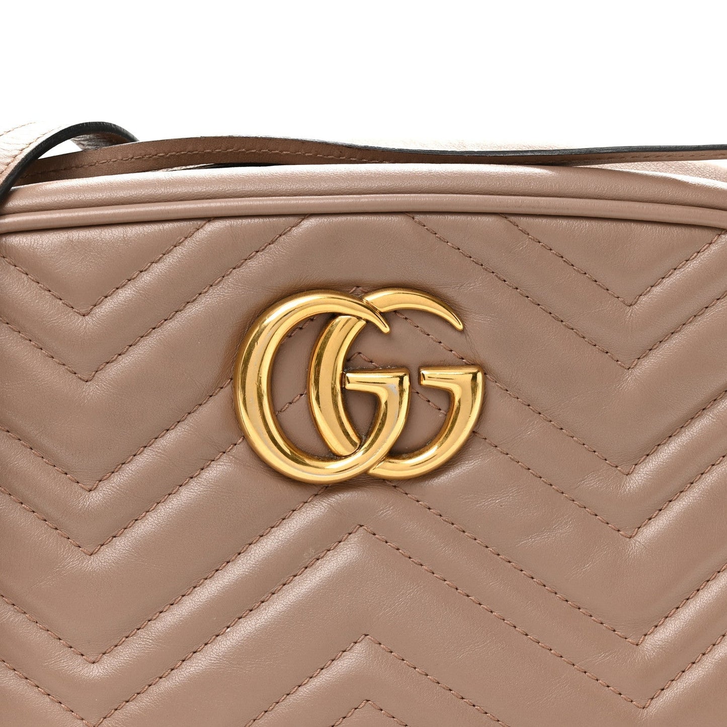 Calfskin Matelasse Small GG Marmont Chain Shoulder Bag Porcelain Rose