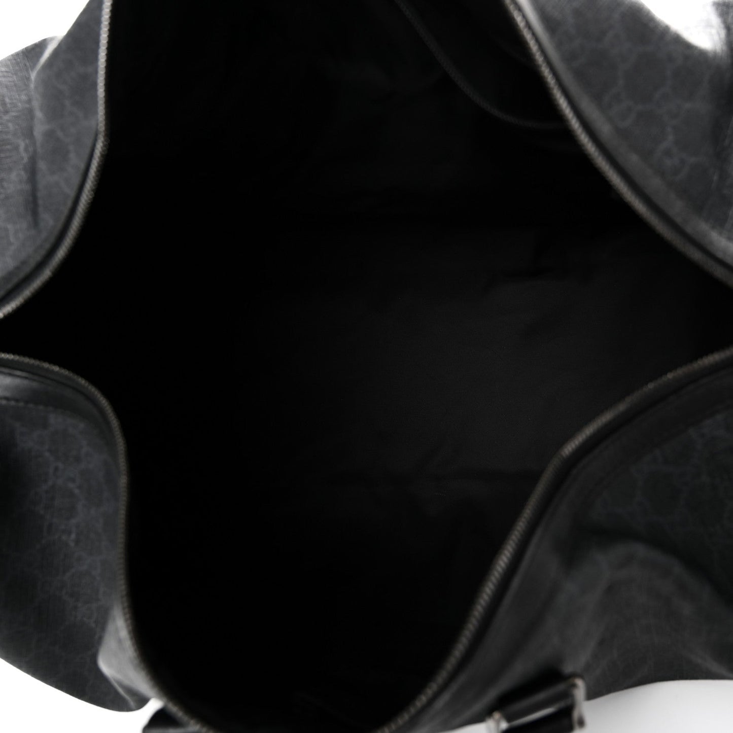 GG Supreme Monogram Medium Carry-On Duffle Bag Black Grey