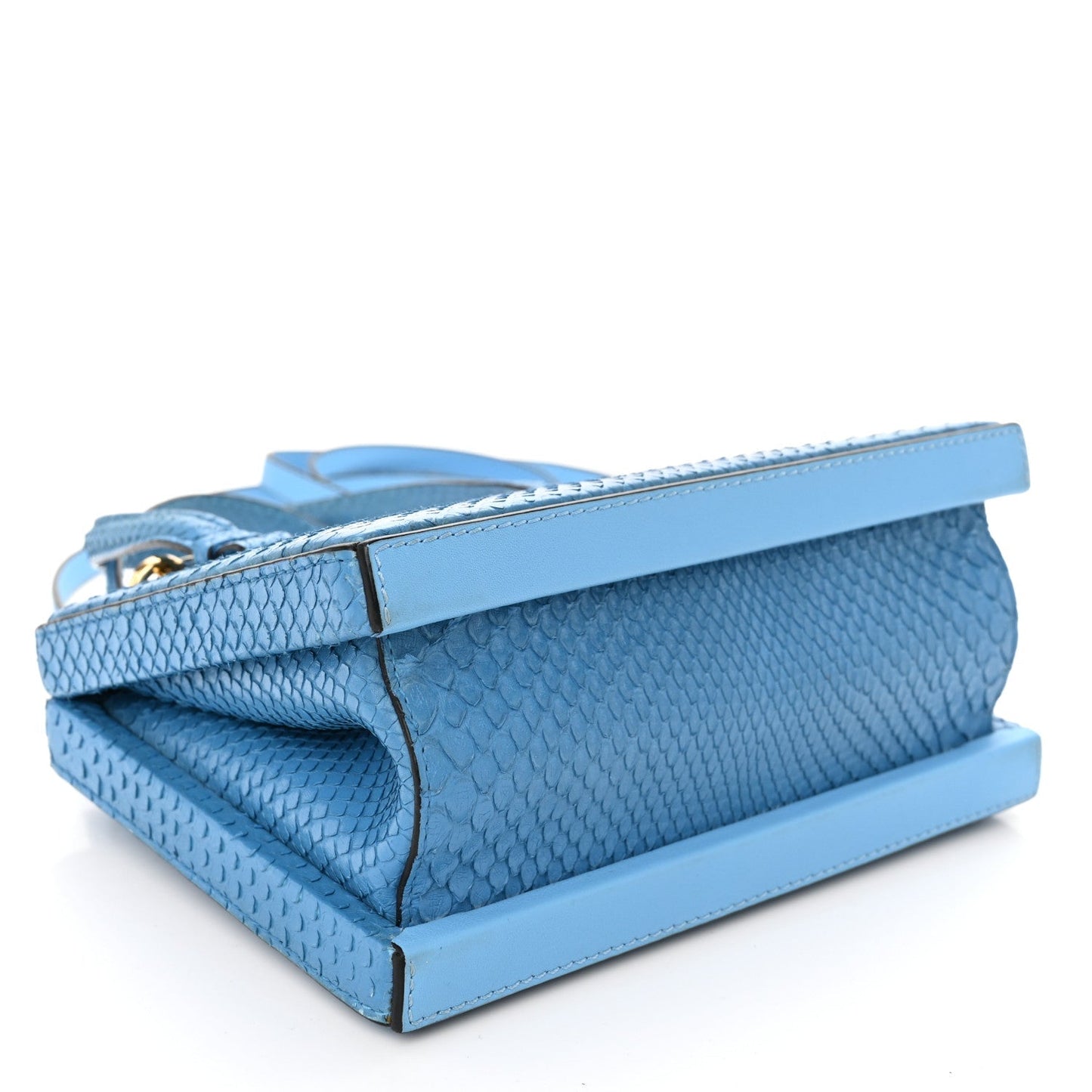 Snakeskin Small Postal Bag Sky Blue