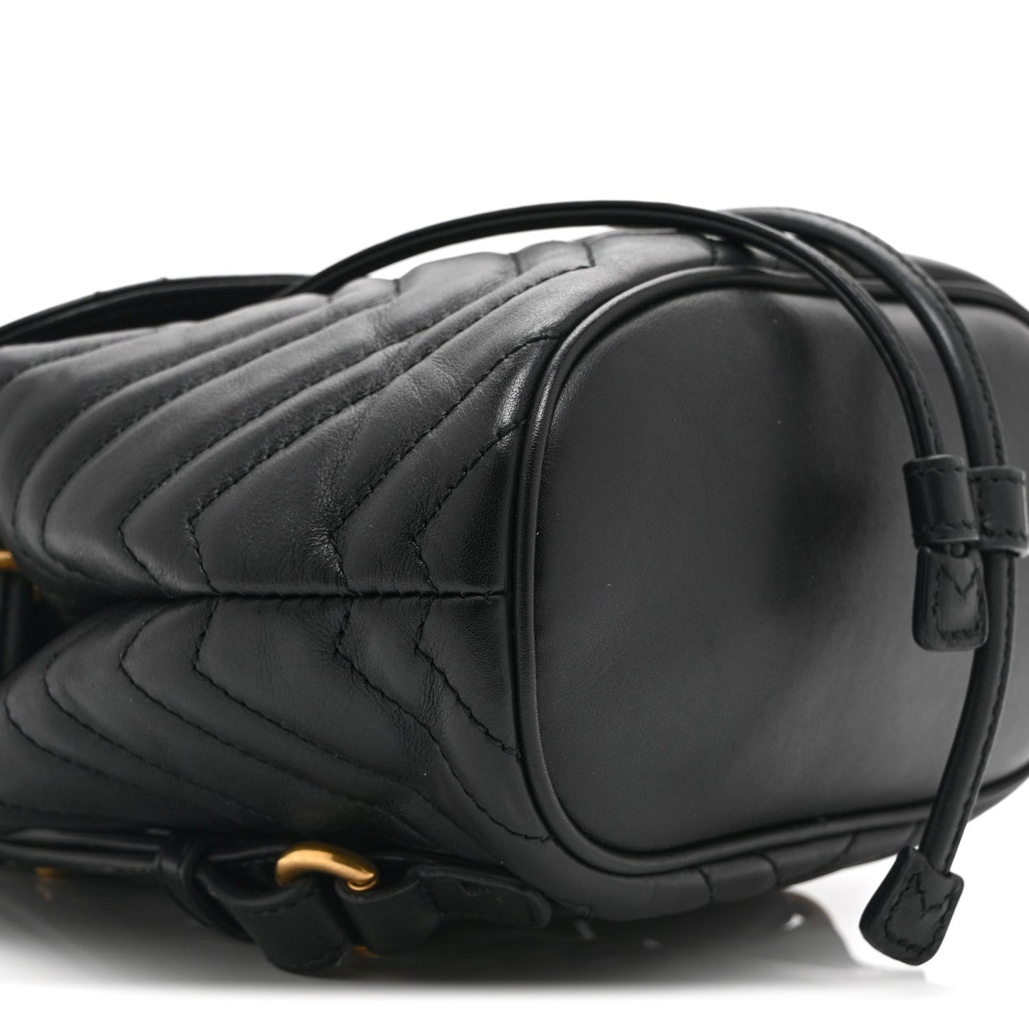 Calfskin Matelasse GG Marmont Flap Backpack Black
