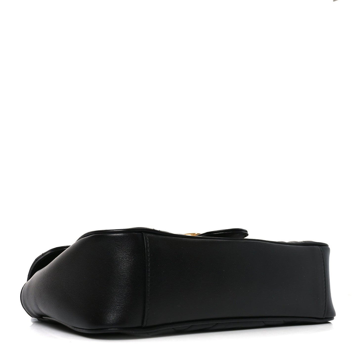 Calfskin Matelasse Small GG Marmont Shoulder Bag Black