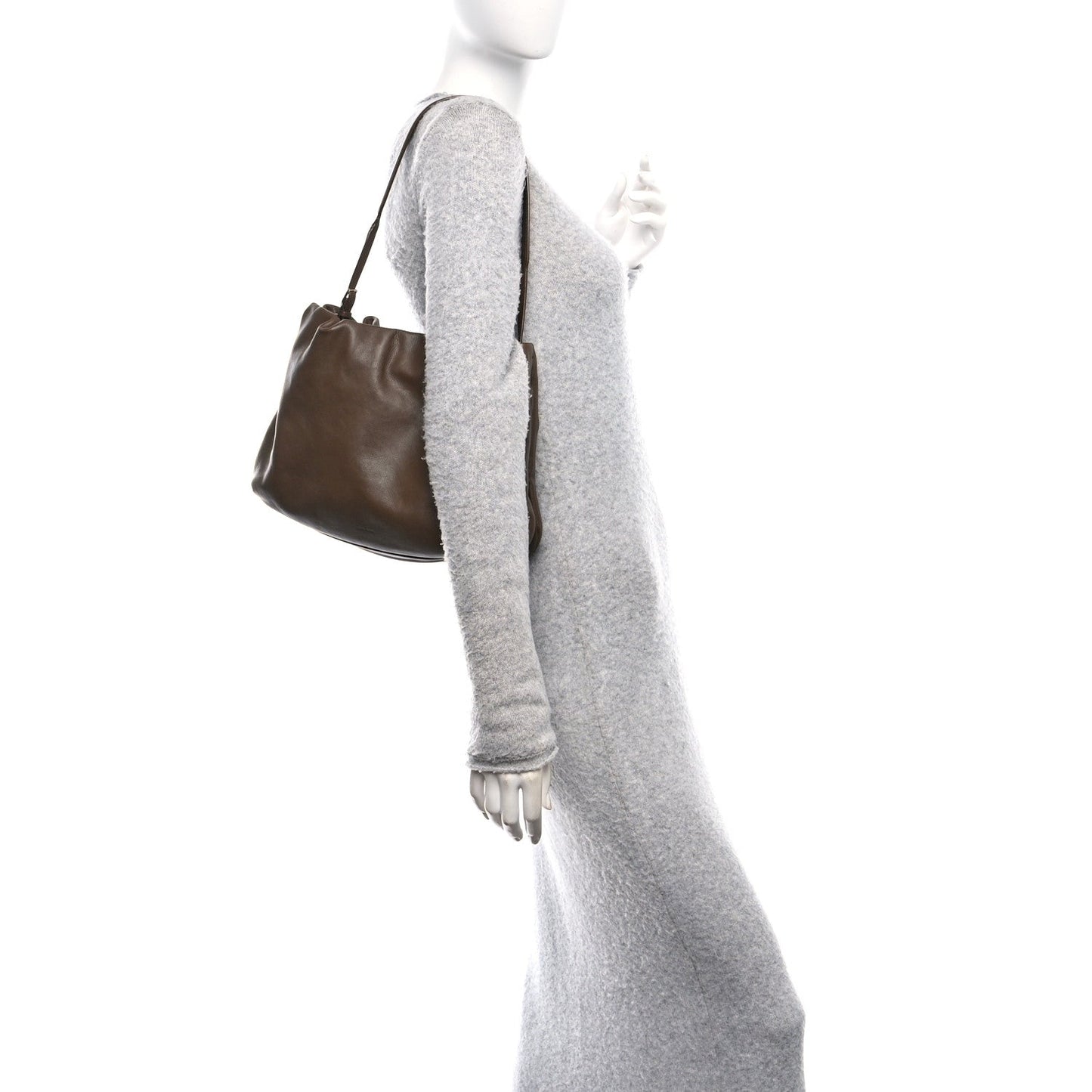 Goatskin XL Bourse Bag Brown Melange