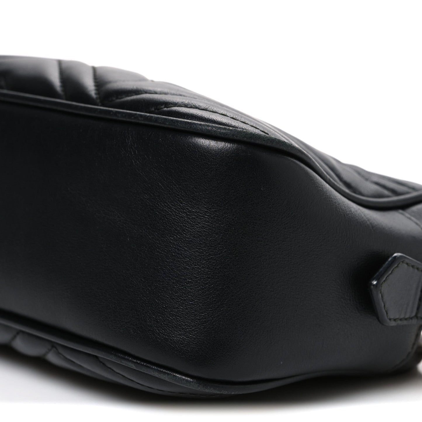 Calfskin Matelasse Small GG Marmont Chain Shoulder Bag Black