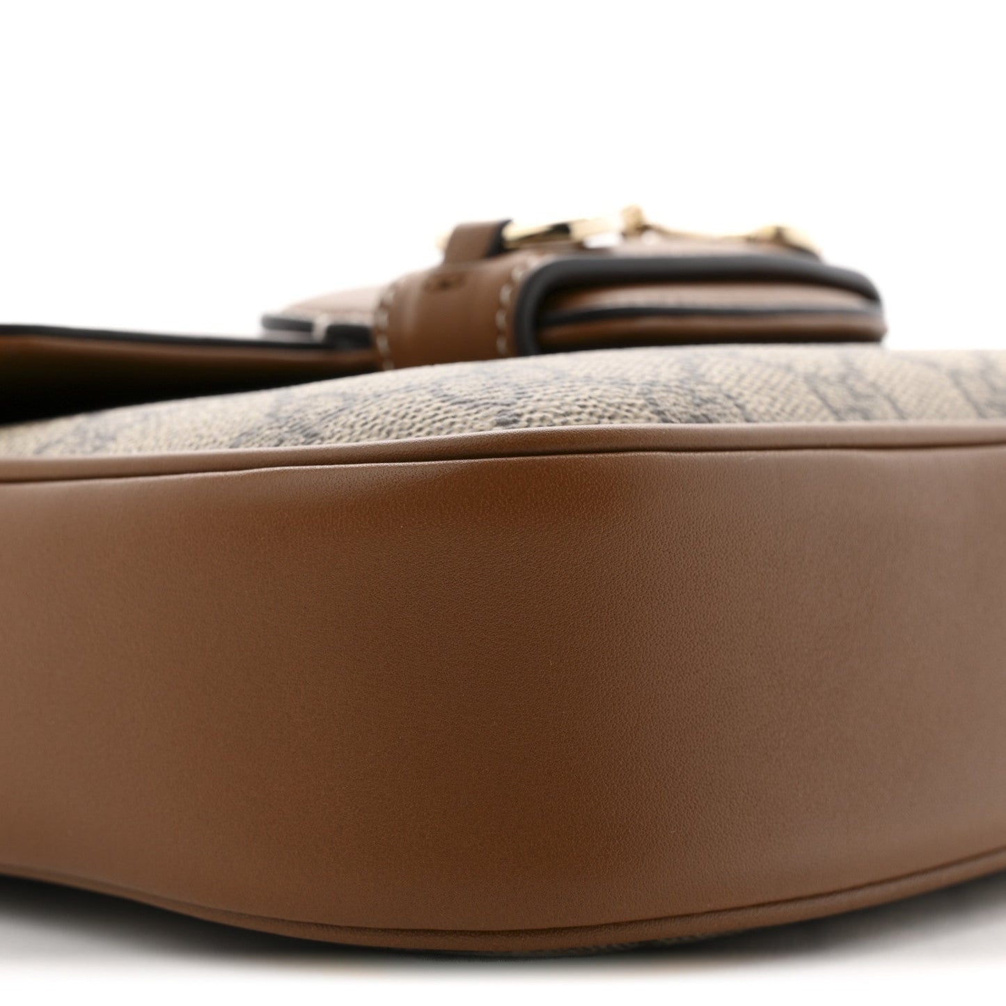 GG Supreme Monogram Duomo Lux Horsebit 1955 Soft Small Shoulder Bag Beige Ebony Sundial
