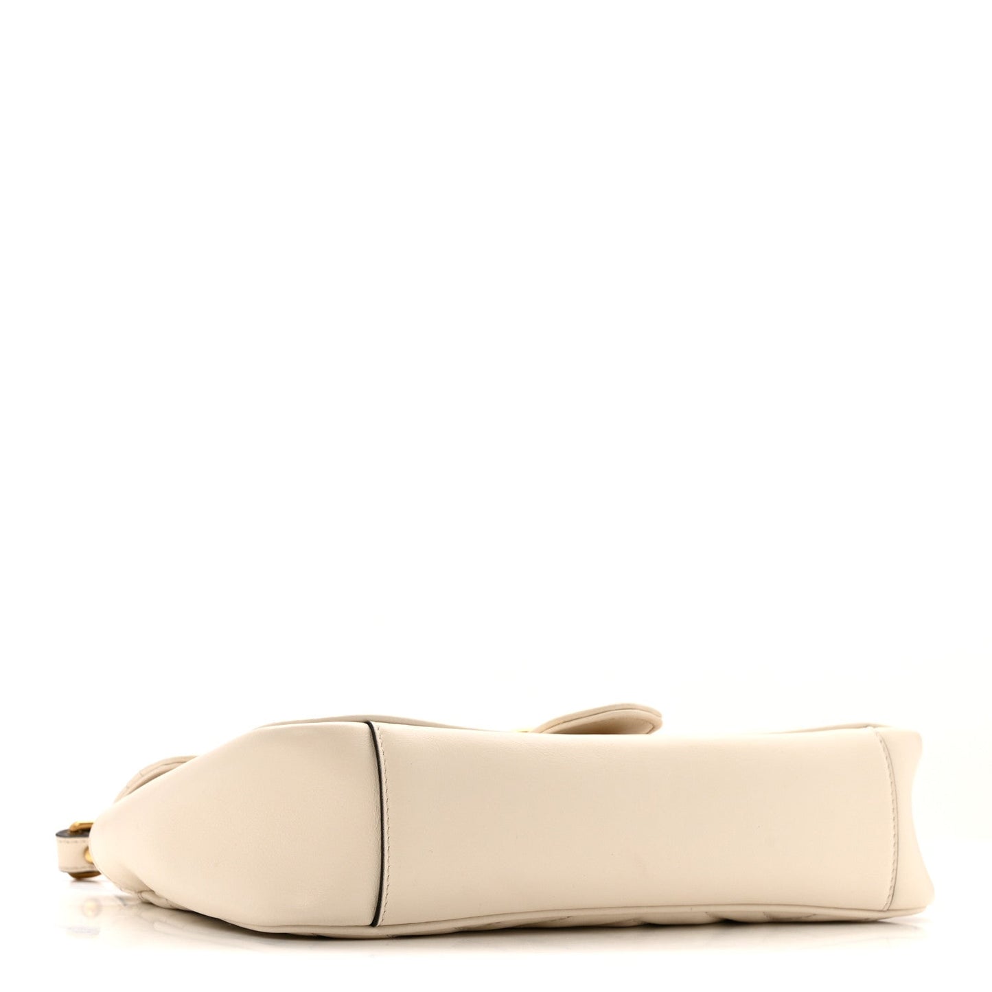Calfskin Matelasse Small GG Marmont Shoulder Bag White