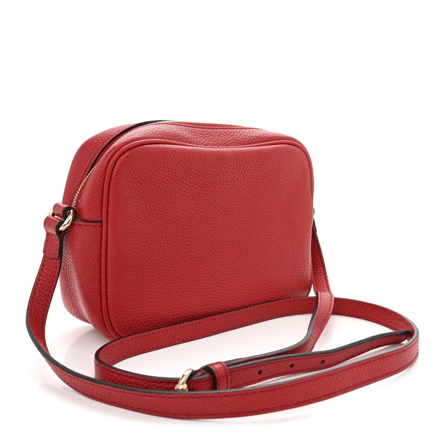 Pebbled Calfskin Small Soho Disco Bag Tabasco Red