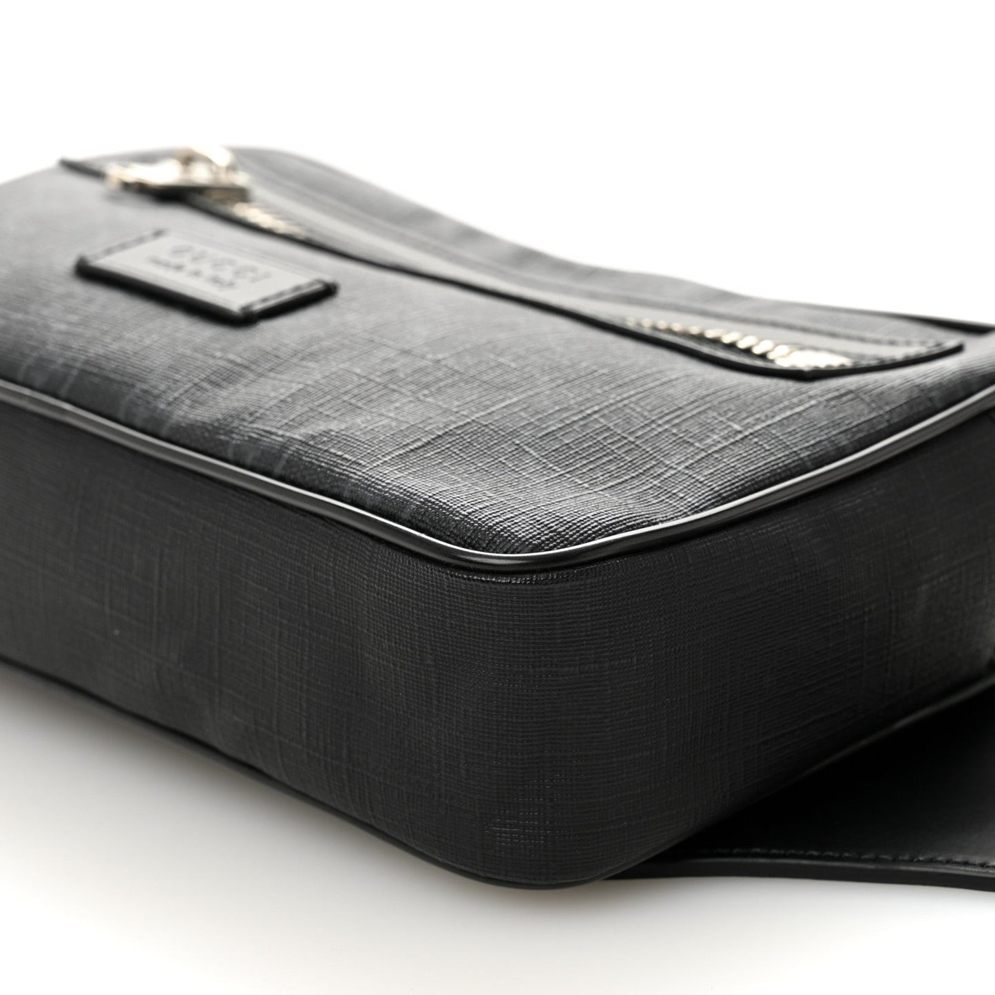 Soft GG Supreme Monogram Web Belt Bag Black Grey