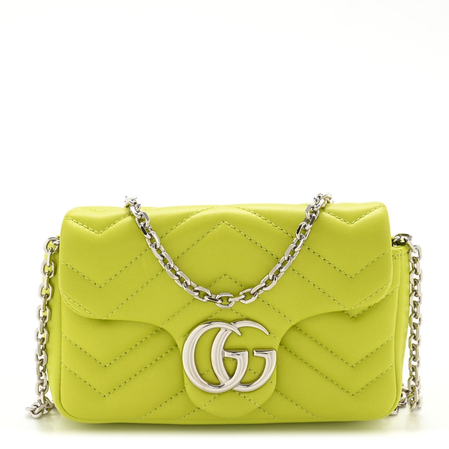 Lambskin Matelasse Mini GG Marmont Shoulder Bag Firefly