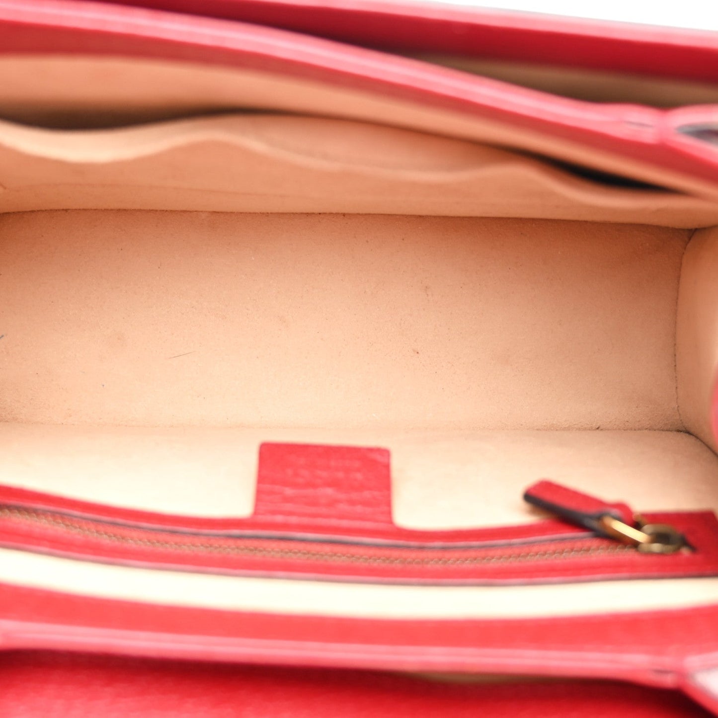 GG Supreme Monogram Small Queen Margaret Top Handle Bag Red