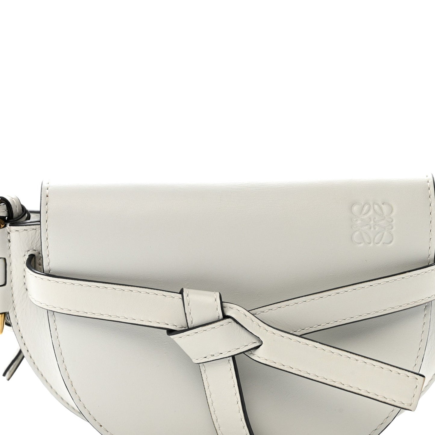 Calfskin Mini Gate Belt Bag Kaolin