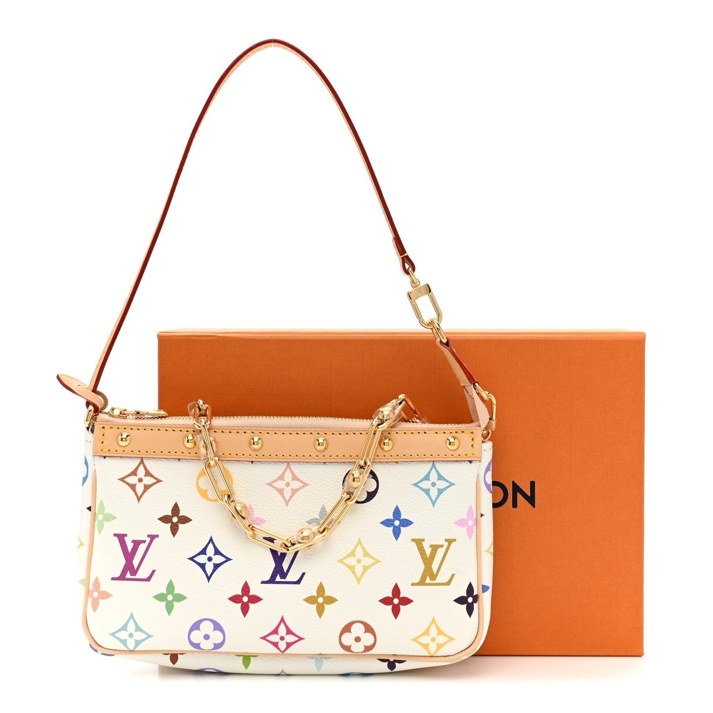 LV X TM Monogram Multicolor Pochette Accessories White