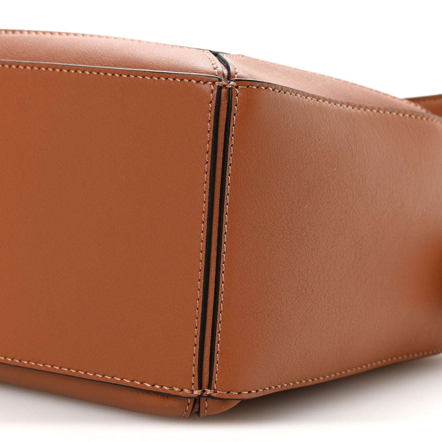Calfskin Small Puzzle Edge Bag Tan